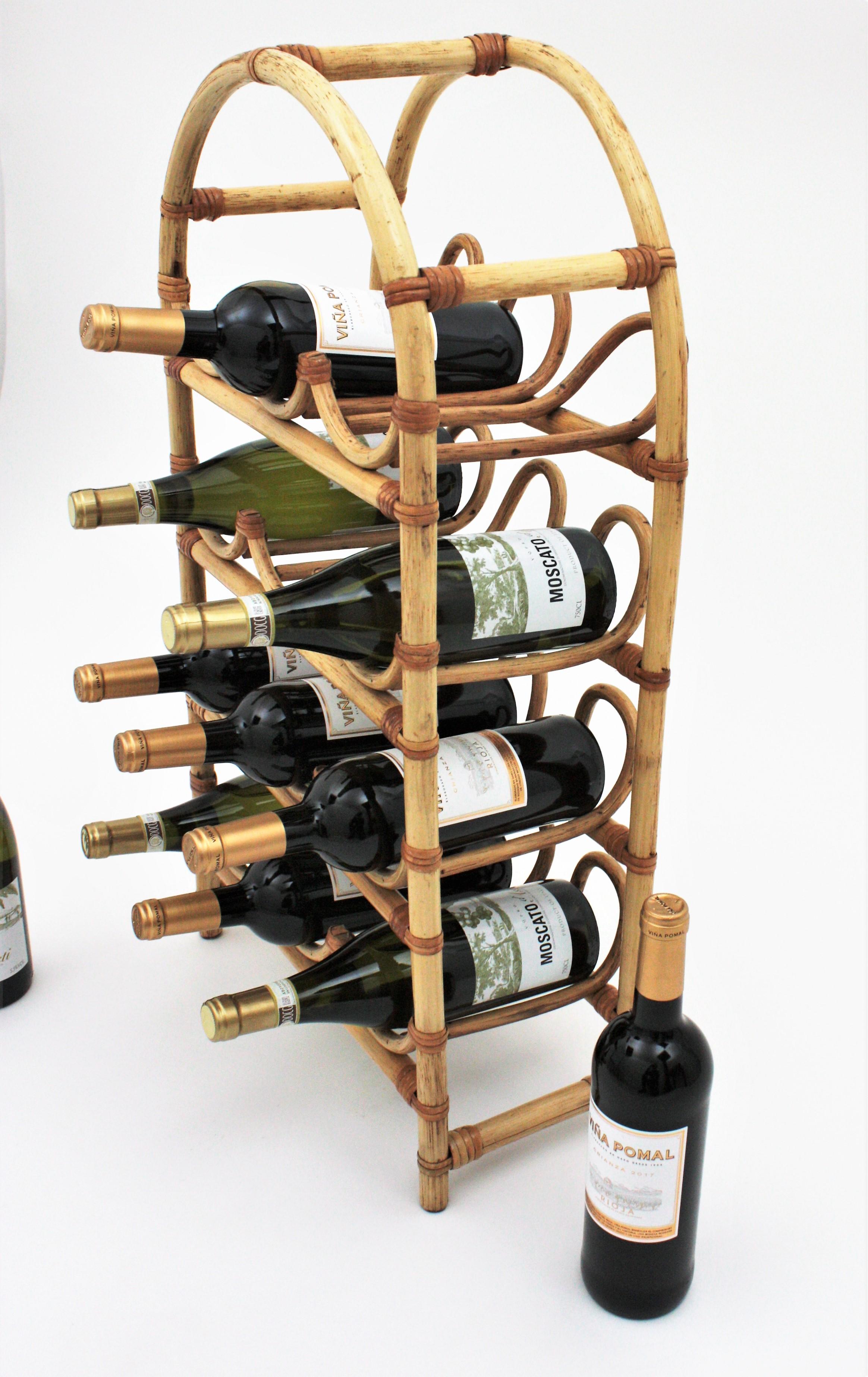 Rattan Bamboo Bottle Rack / Stand For Sale 3