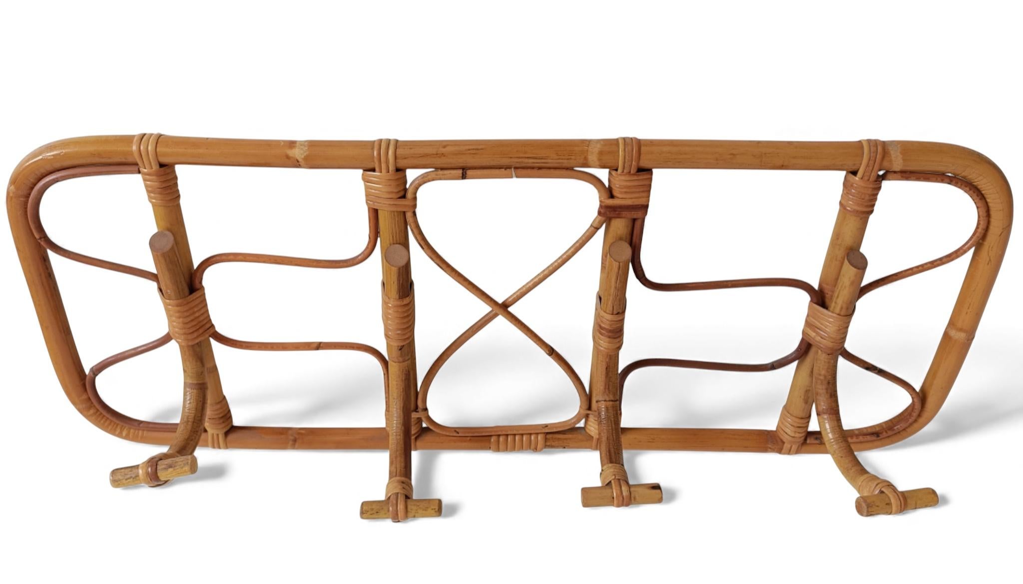 Perchero XL de bambú y ratán - Estilo Riviera Francesa de mediados de siglo, Italia, años 60 en venta 8