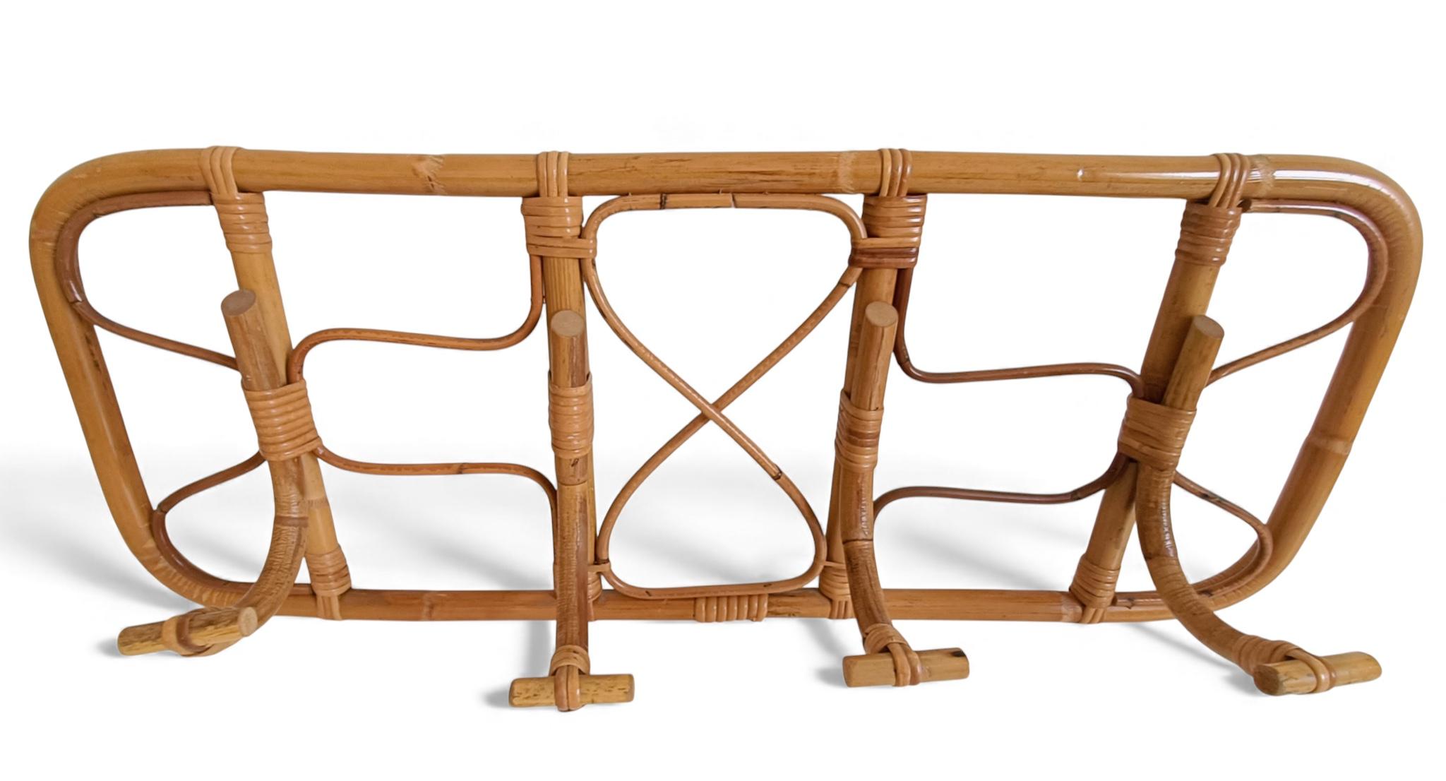 Perchero XL de bambú y ratán - Estilo Riviera Francesa de mediados de siglo, Italia, años 60 en venta 1