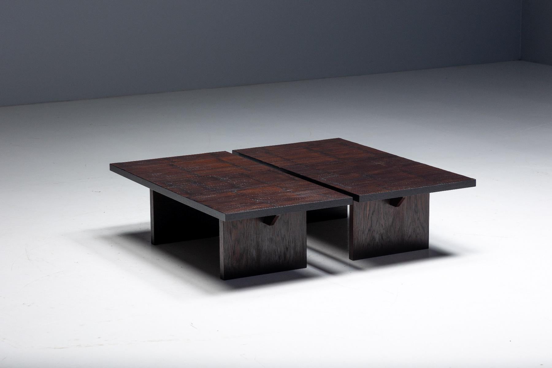 Rechteckige Couchtische aus Bambus von Axel Vervoordt, Belgien, 1980er Jahre 9