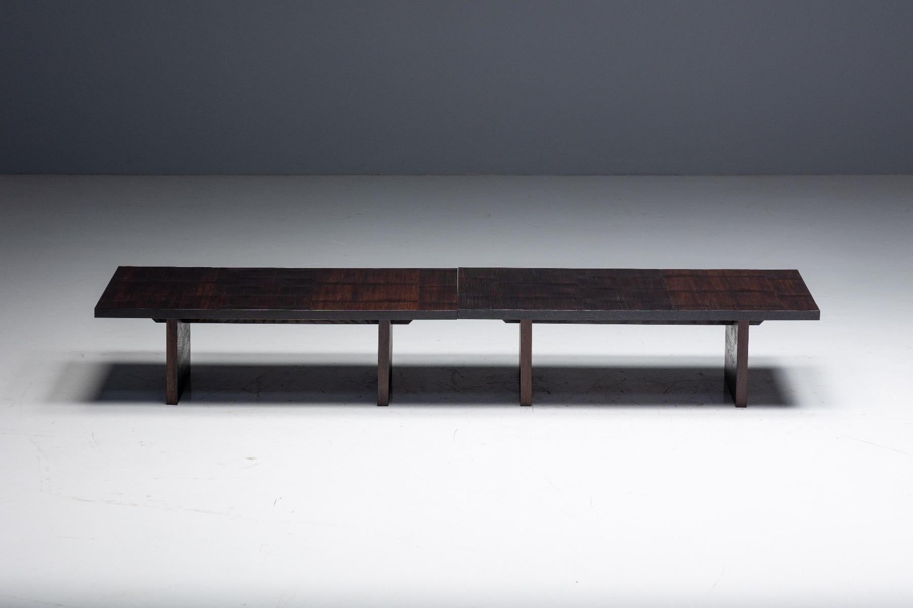 Rechteckige Couchtische aus Bambus von Axel Vervoordt, Belgien, 1980er Jahre 12