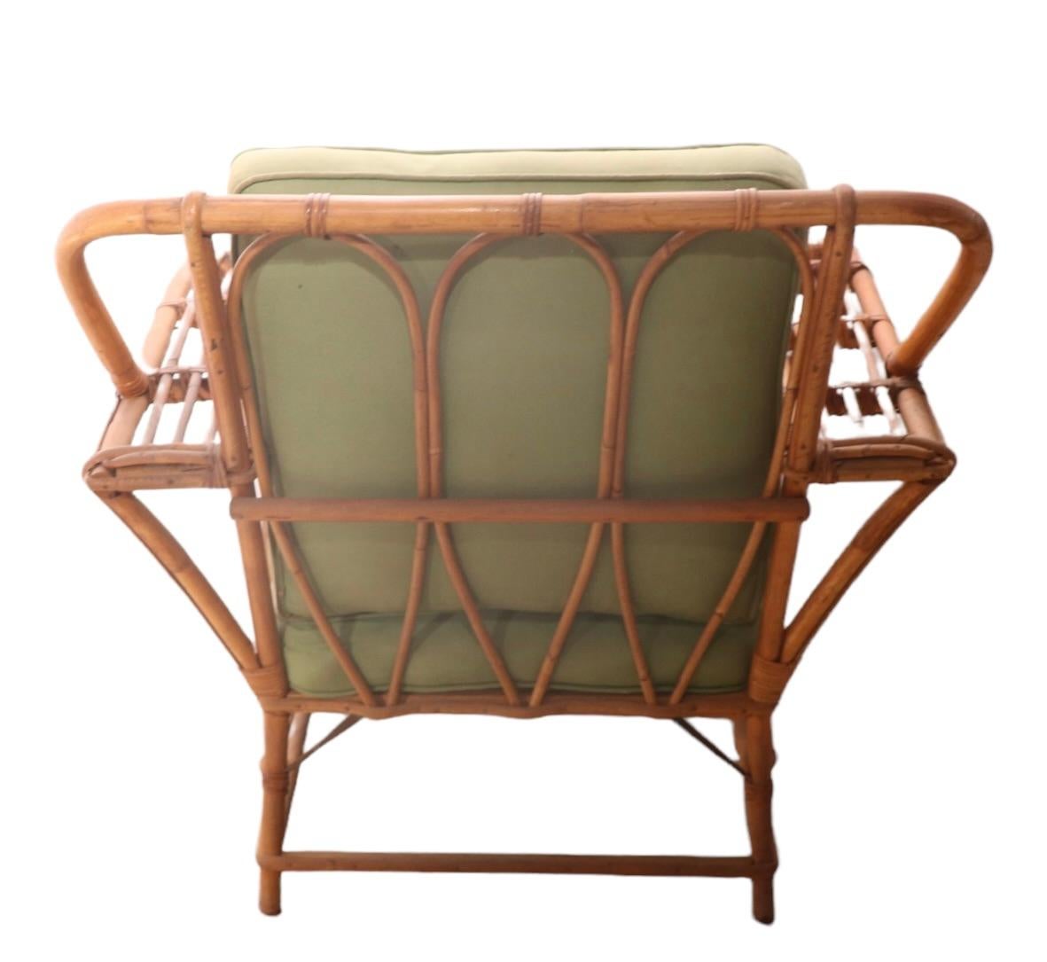 Bamboo Reed Lounge Chair with Drink Holder in Arm by Superior Reed and Rattan Co 2
