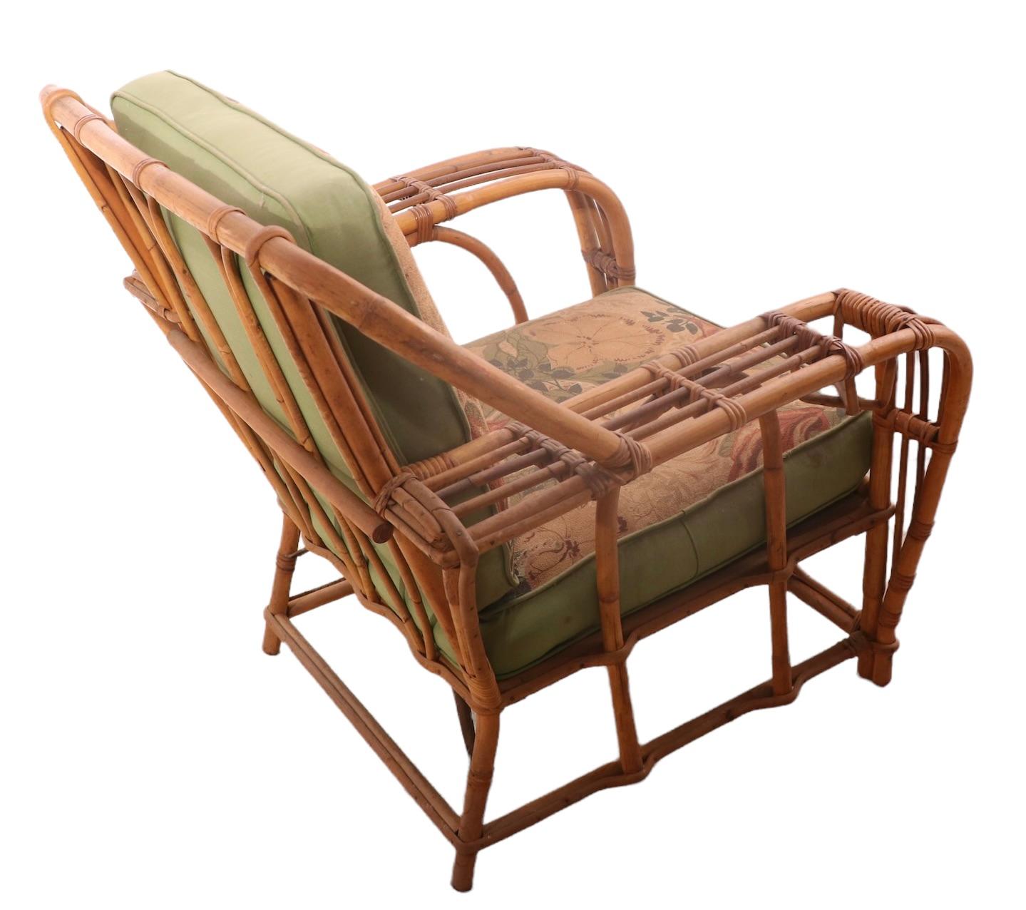 Bamboo Reed Lounge Chair with Drink Holder in Arm by Superior Reed and Rattan Co 1