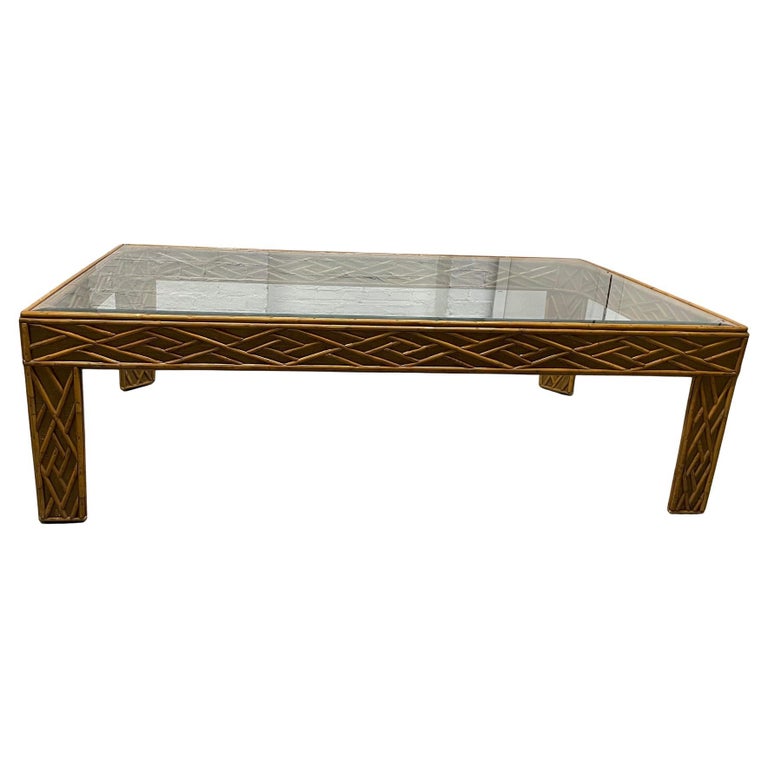 Bambus and Reitan Kaffee Glastisch im Angebot bei 1stDibs Deutschland