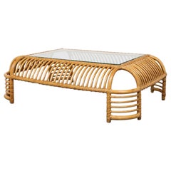 Couchtisch „Rib“ aus Bambus von Henry Olko, 1979