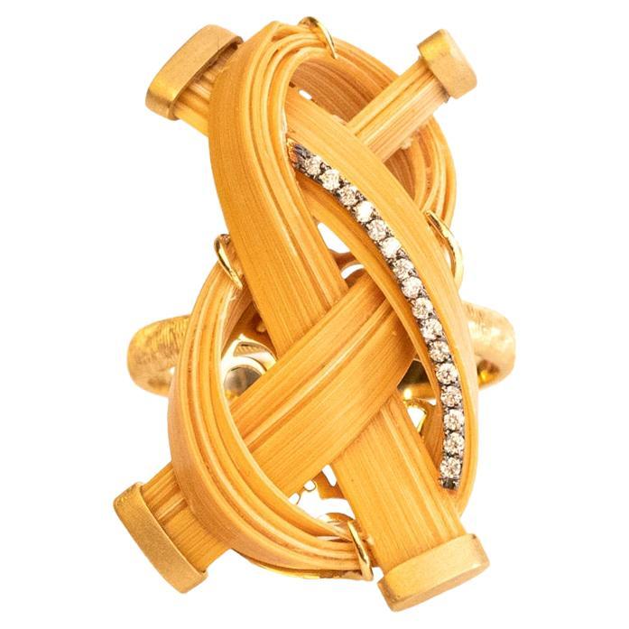 Bague en bambou par Silvia Furmanovich Taille 7 en vente