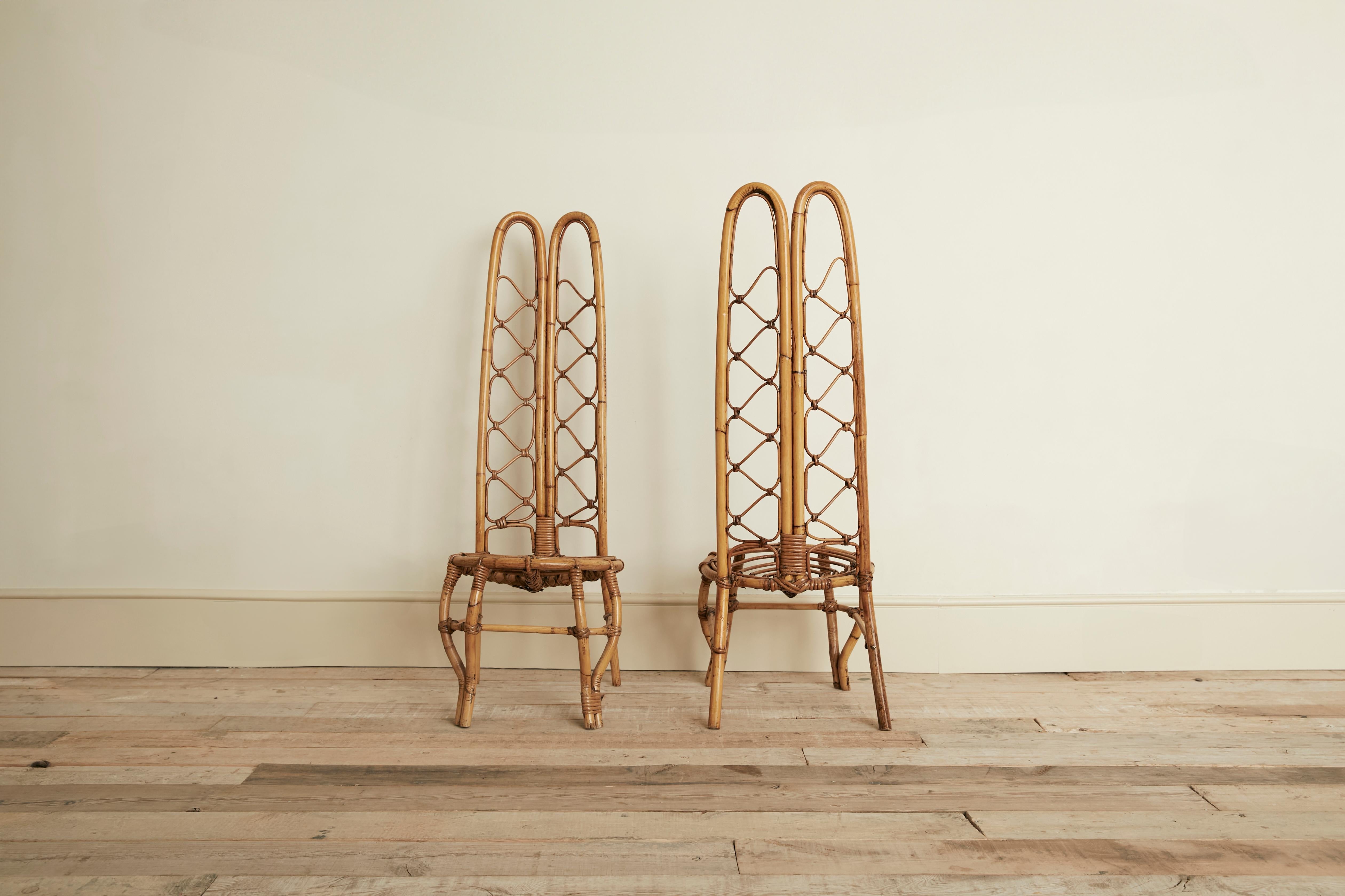 French Bamboo Riviera chairs from the 60's, Dirk Van Sliedrecht models For Sale