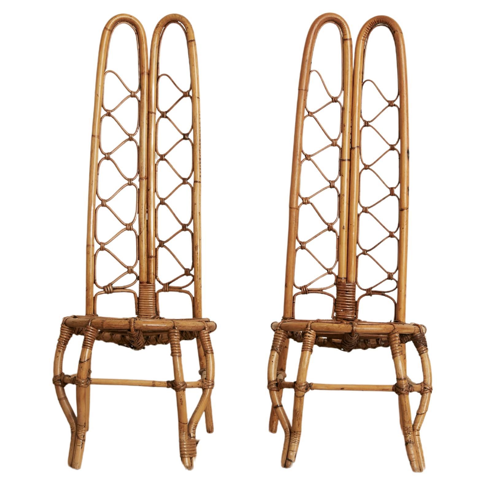 Bamboo Riviera chairs from the 60's, Dirk Van Sliedrecht models For Sale