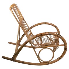 Bamboo Rocking Chair att. to Franco Albini