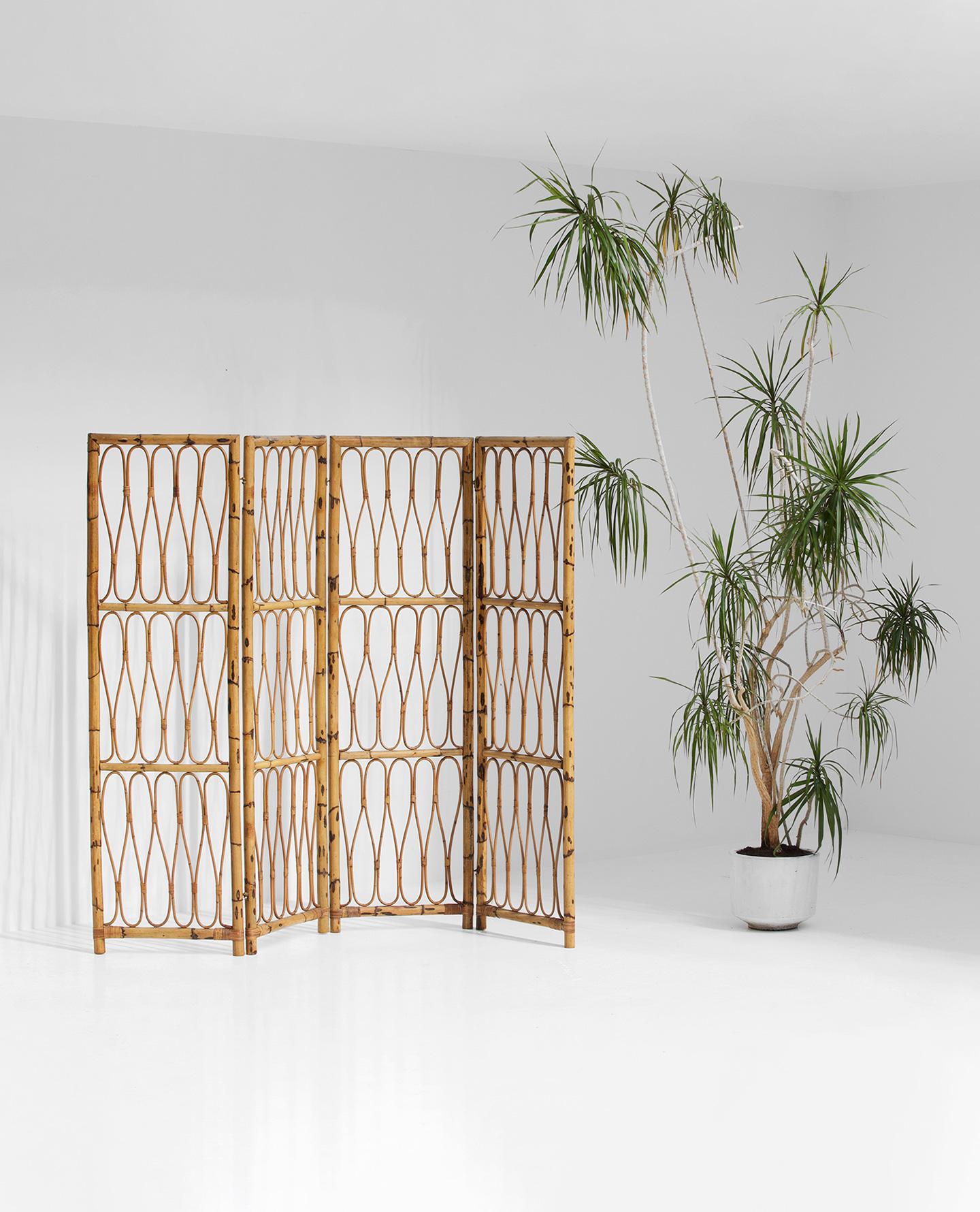 Hollywood Regency Bamboo Room Divider