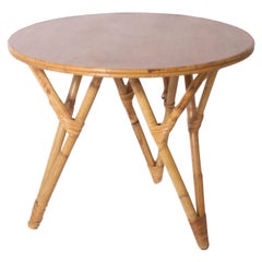 Bamboo Round Table, circa 1960