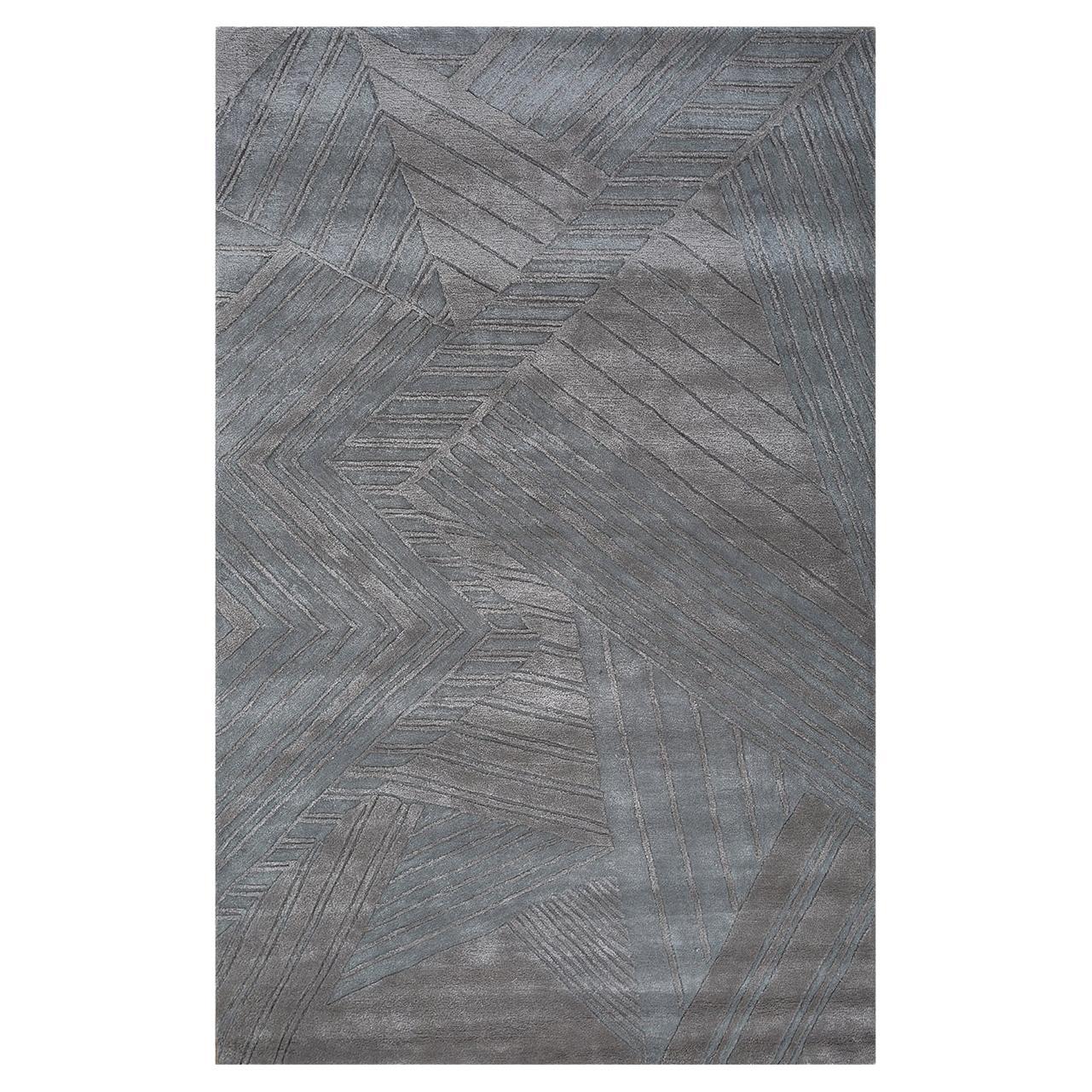 Bamboo Rug by Rural Weavers, Tufted, Wool, Viscose, 150x240cm