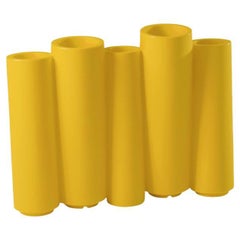 Cache-pot en bambou jaune safran par Tous les Trois