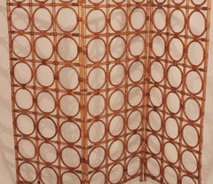 Bamboo Screen, Room Divider, natural color. Spain 1970s