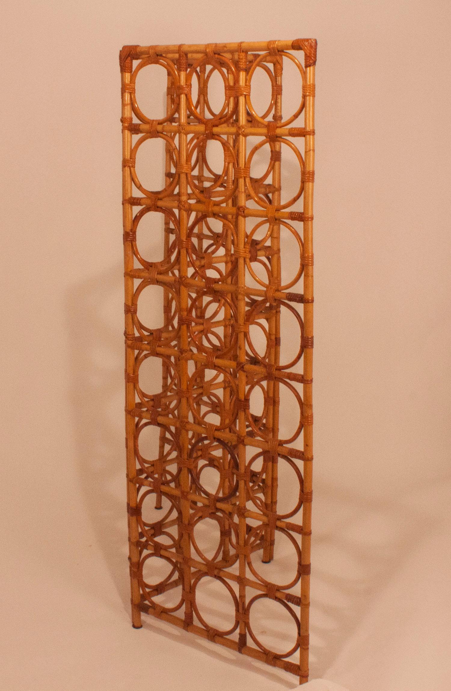 Late 20th Century Bamboo Screen, Room Divider, natural color. Spain 1970s For Sale