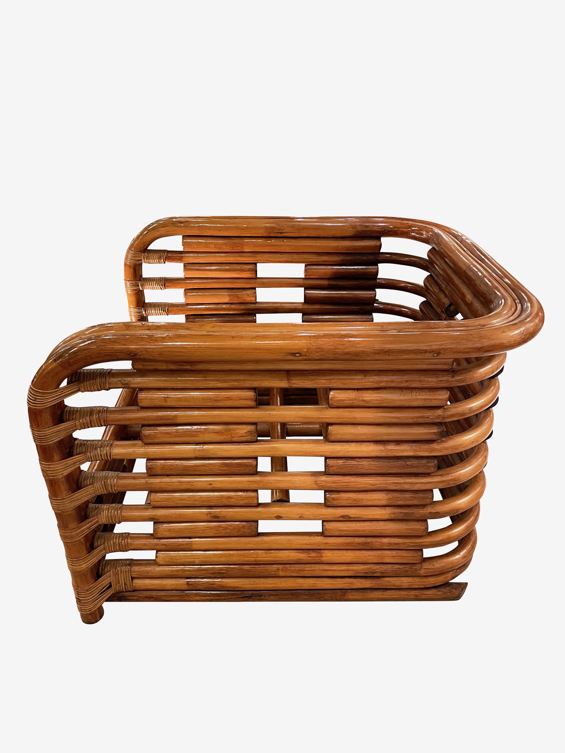 Rattan Set of Six Seating Set, France, 1950s For Sale 5