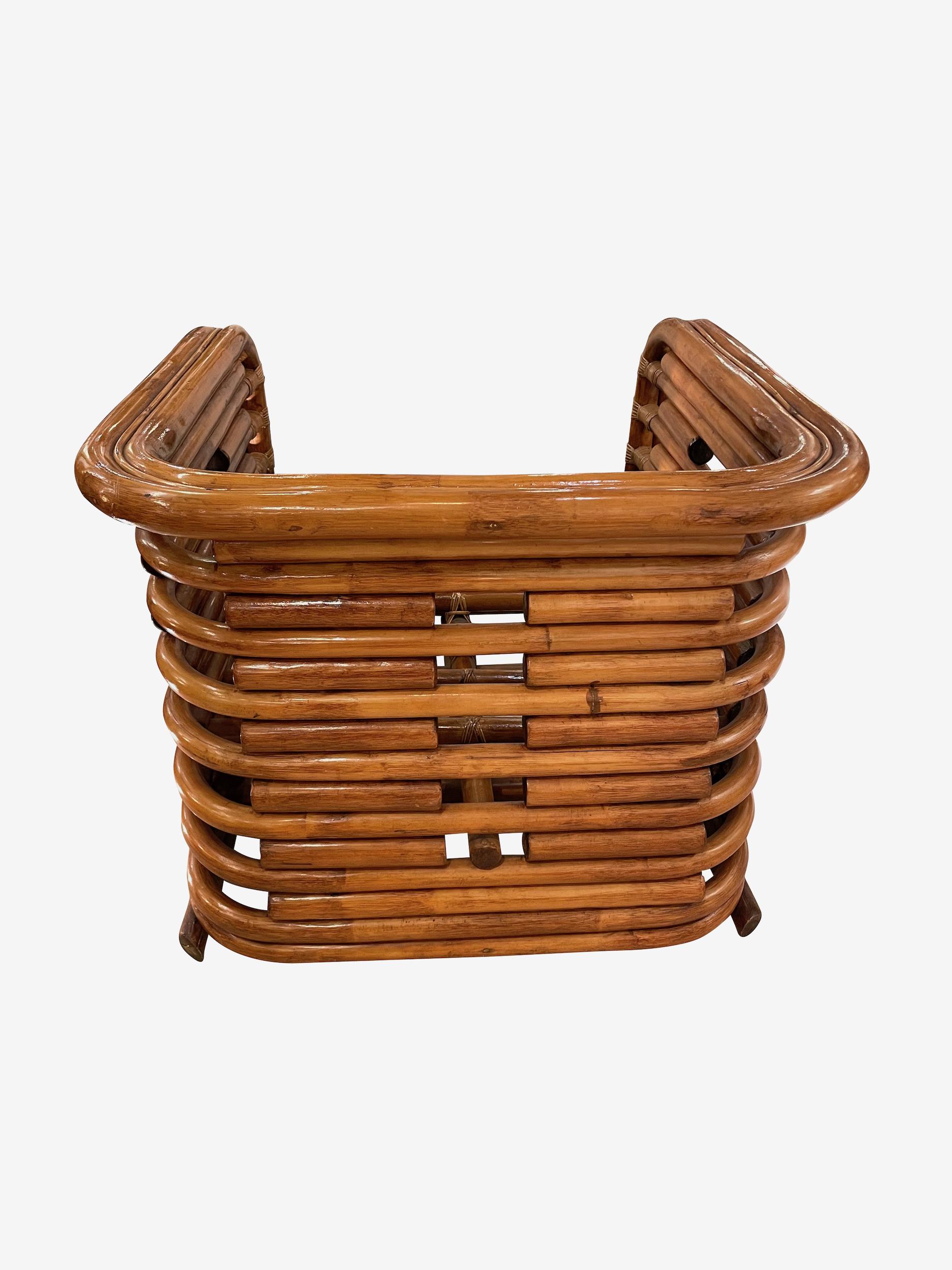 Rattan Set of Six Seating Set, France, 1950s For Sale 6
