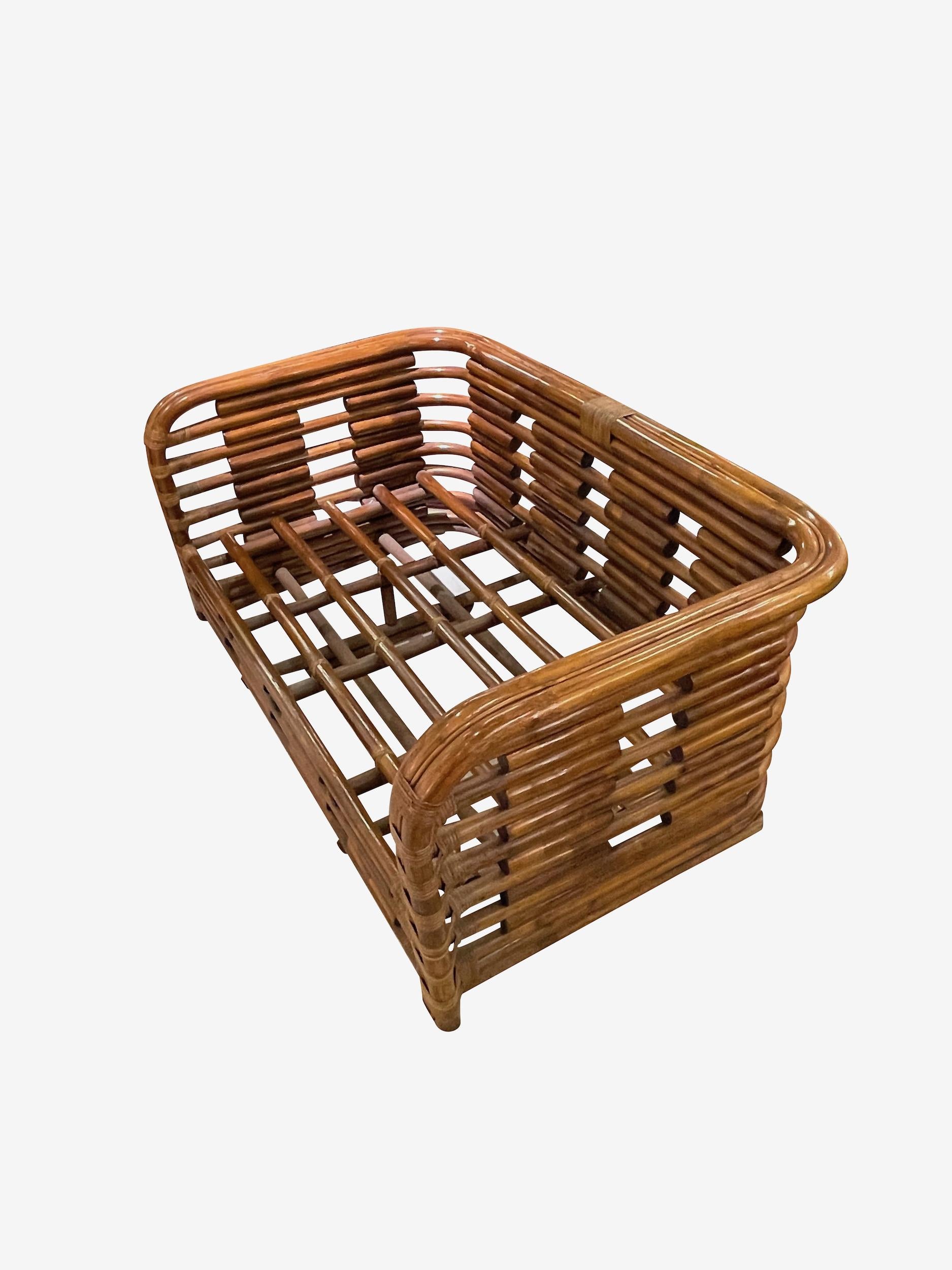 Bamboo Rattan Set of Six Seating Set, France, 1950s For Sale