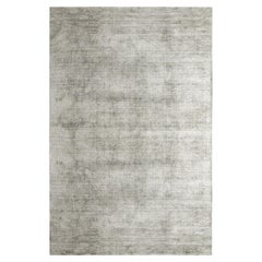 Rechteckiger Teppich aus Bambusseide in Beige mit Bambusmuster #2