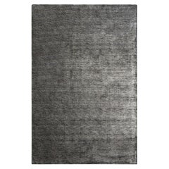 Bamboo Shaded Rectangular Black Bamboo Silk Rug
