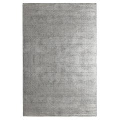 Bamboo Shaded Rectangular Gray Bamboo Silk Rug
