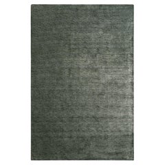 Bamboo Shaded Rectangular Green Bamboo Silk Rug