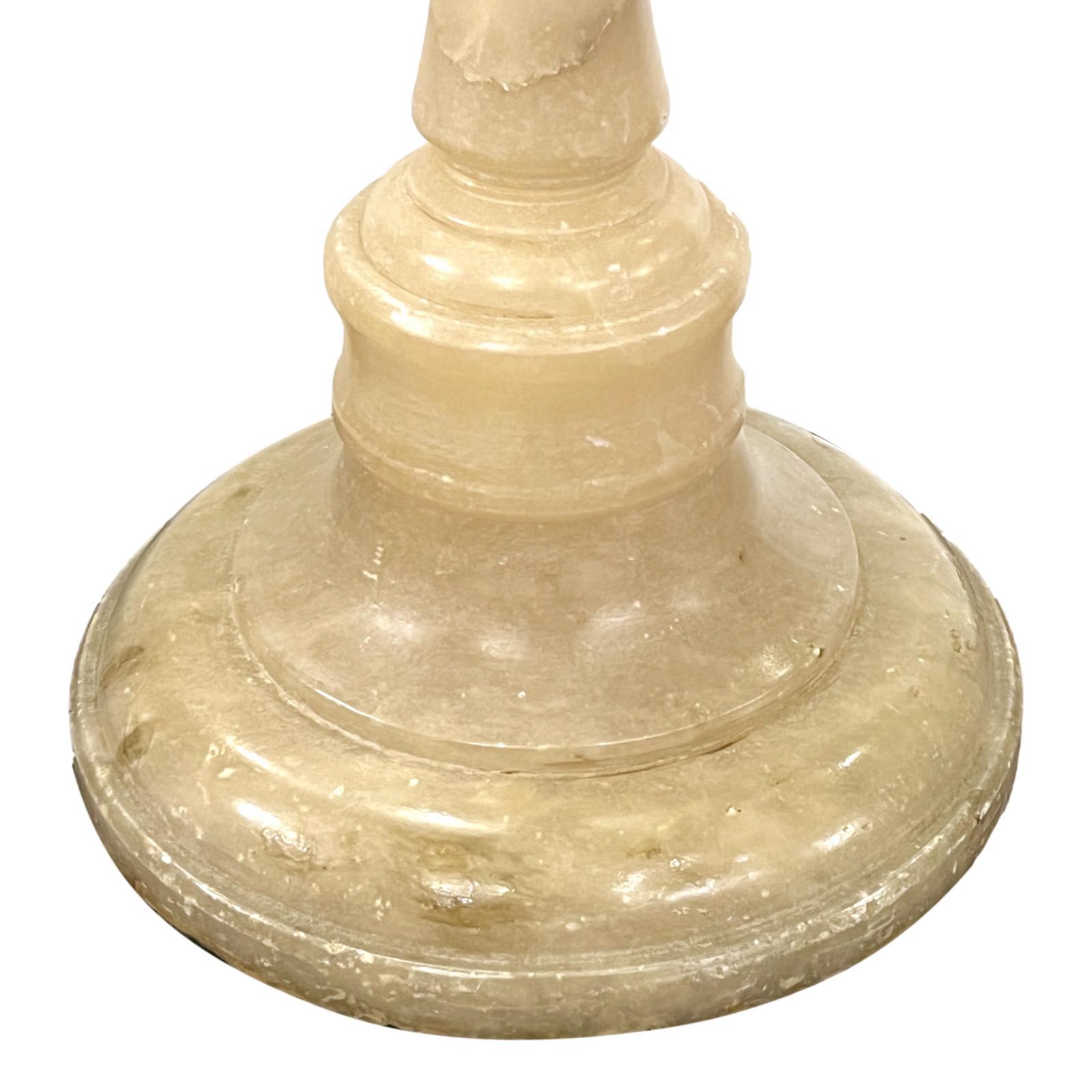 Italian Bamboo Shaped Alabaster Lamp For Sale