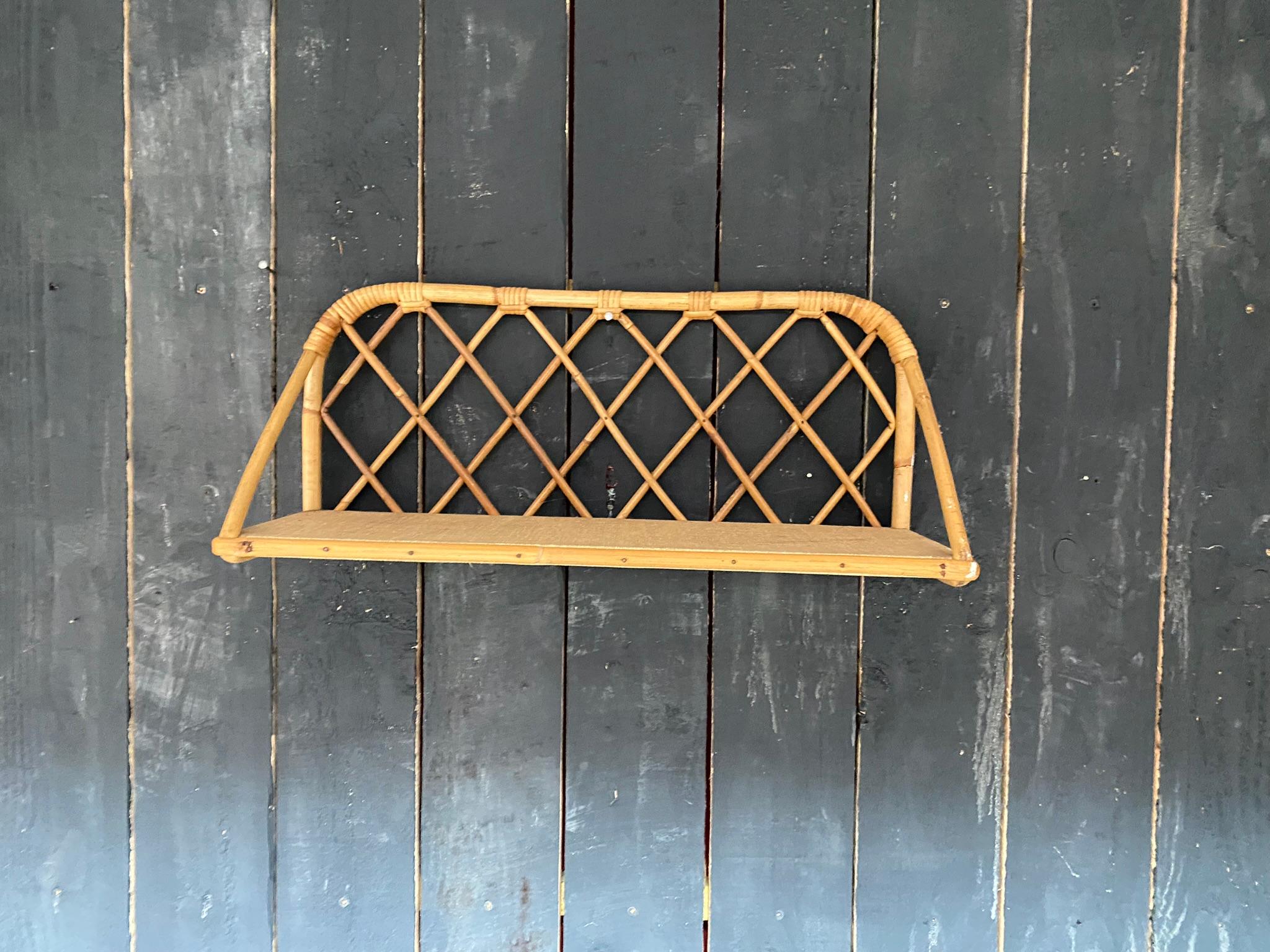 French Bamboo Shelves circa 1970 For Sale