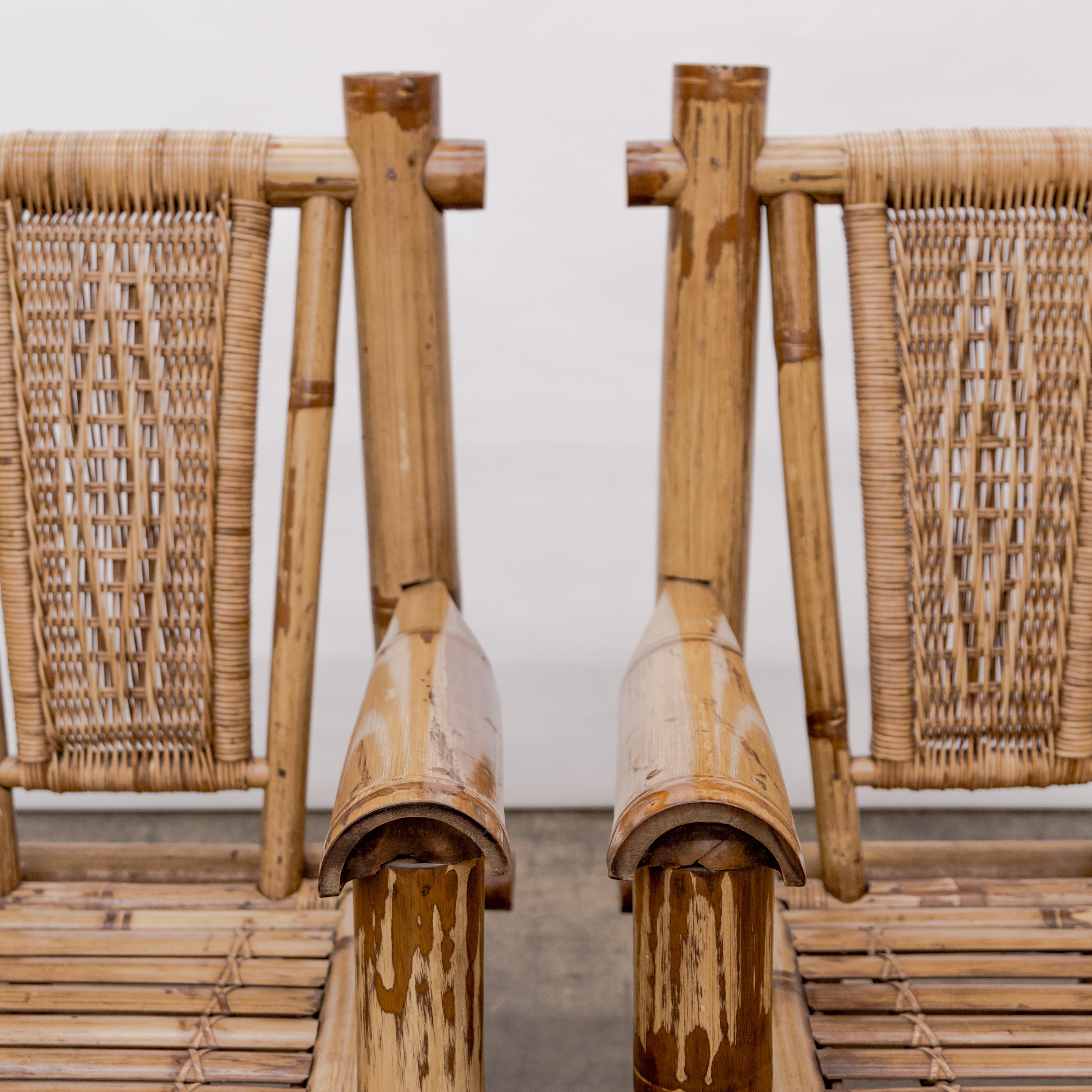 Sillones de brotes de bambú en Bueno estado para la venta en West Hollywood, CA