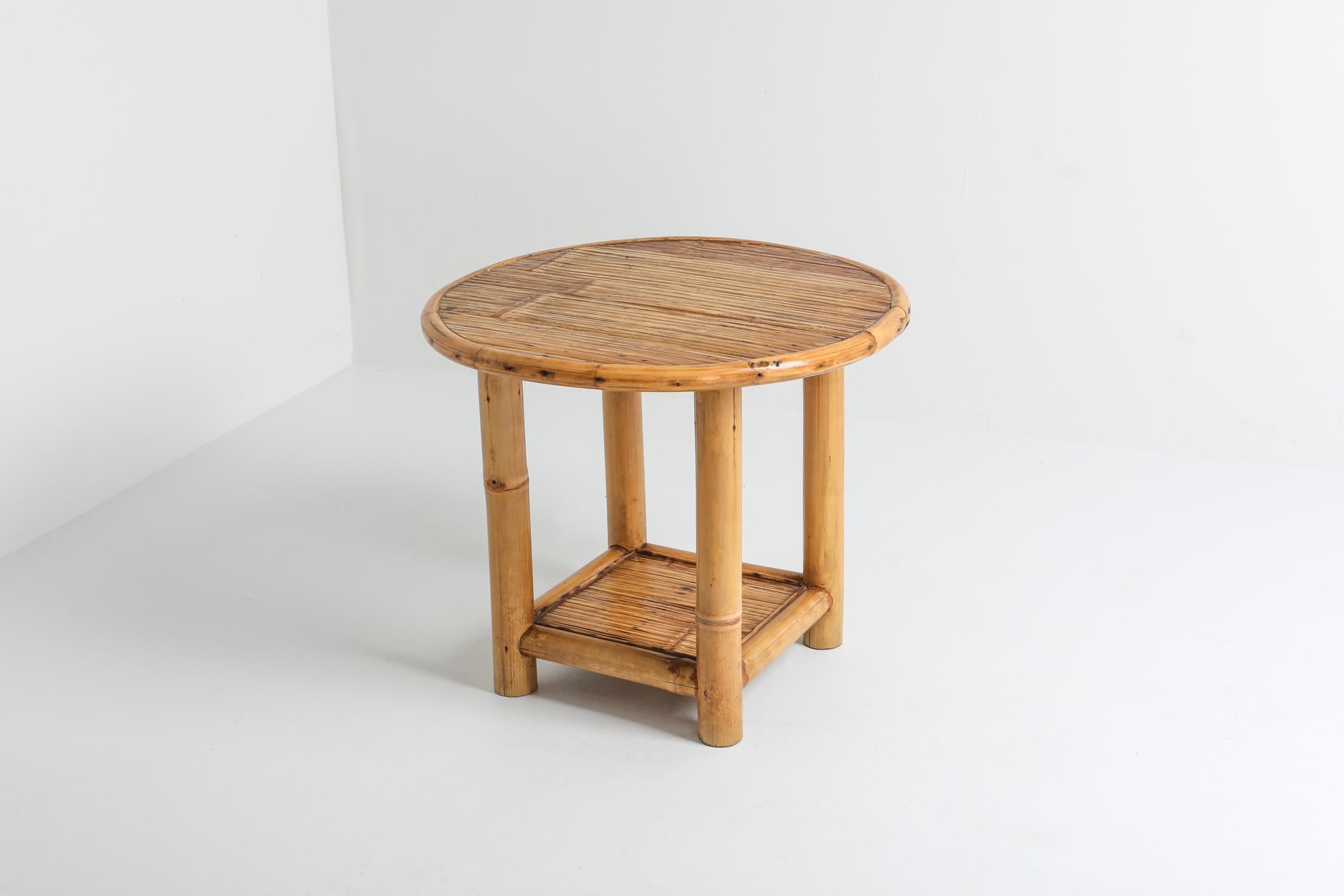 Bamboo Side Table, 1970s In Good Condition In Antwerp, BE