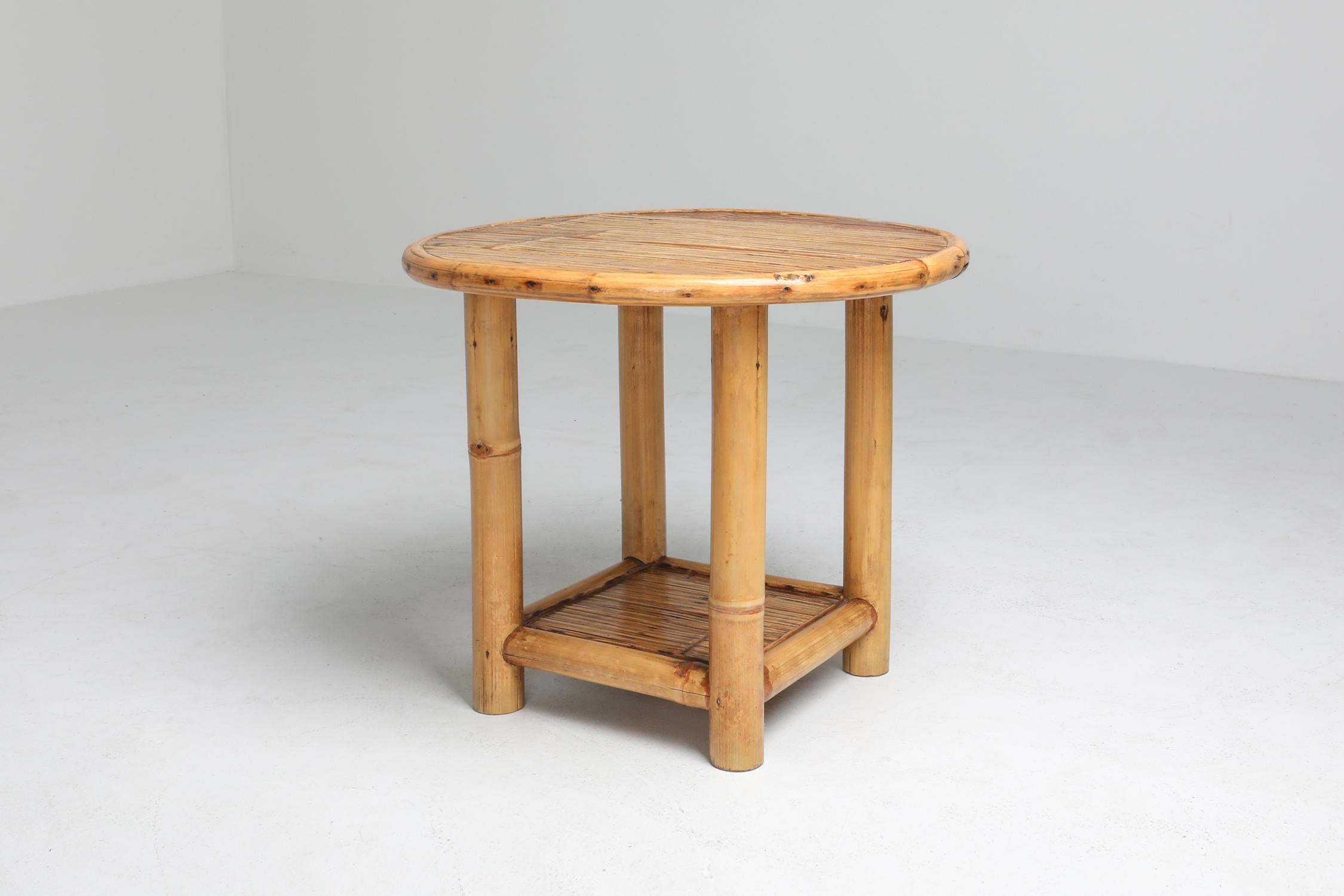Bamboo Side Table, 1970s 1