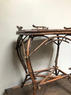 1940s English Bamboo Side Table