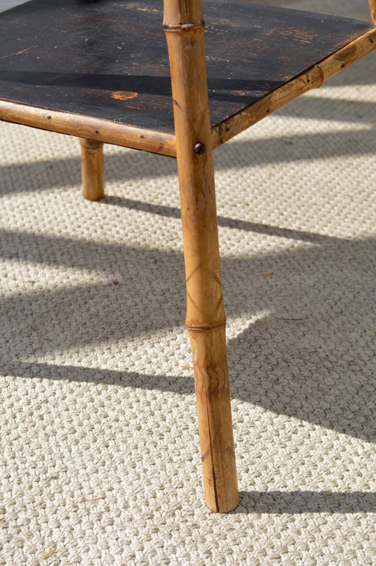20th Century Bamboo Side Table in the British Colonial Taste For Sale