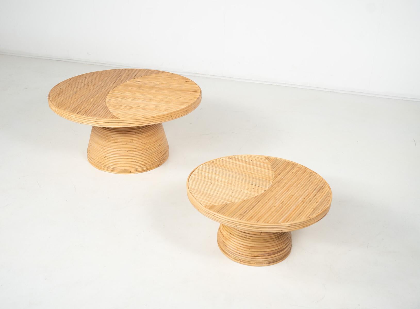 Bamboo Side Table, Italy - 2 Sizes Available For Sale 8