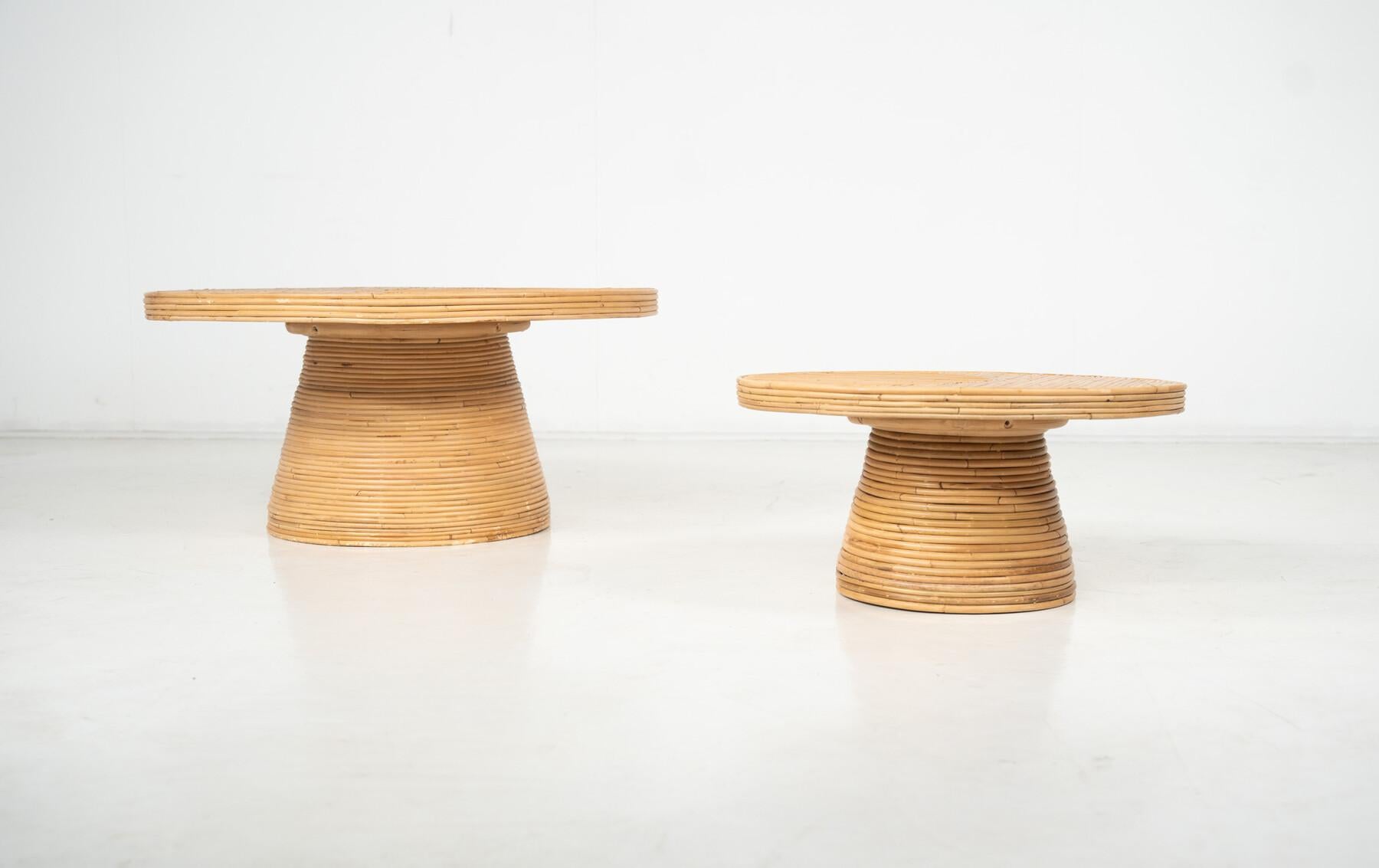 Bamboo Side Table, Italy - 2 Sizes Available For Sale 10