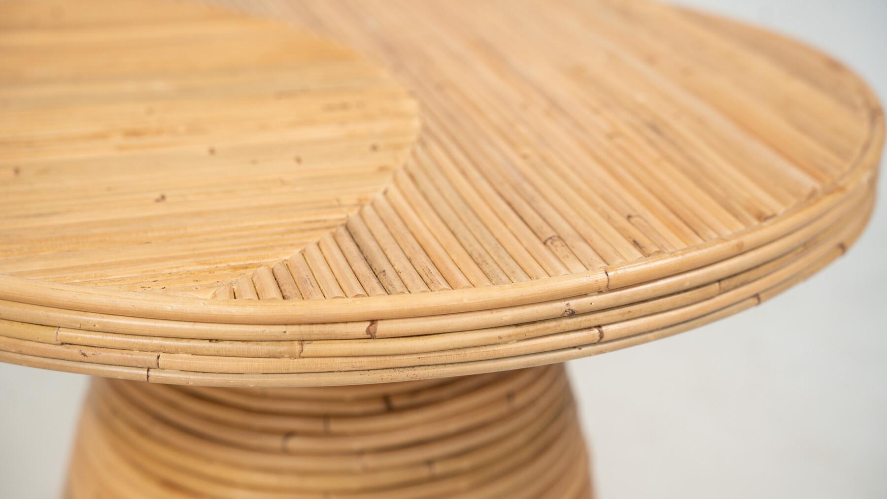 Contemporary Bamboo Side Table, Italy - 2 Sizes Available For Sale