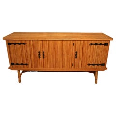 Vintage Bamboo Sideboard Adrien Audoux and Frida Minet