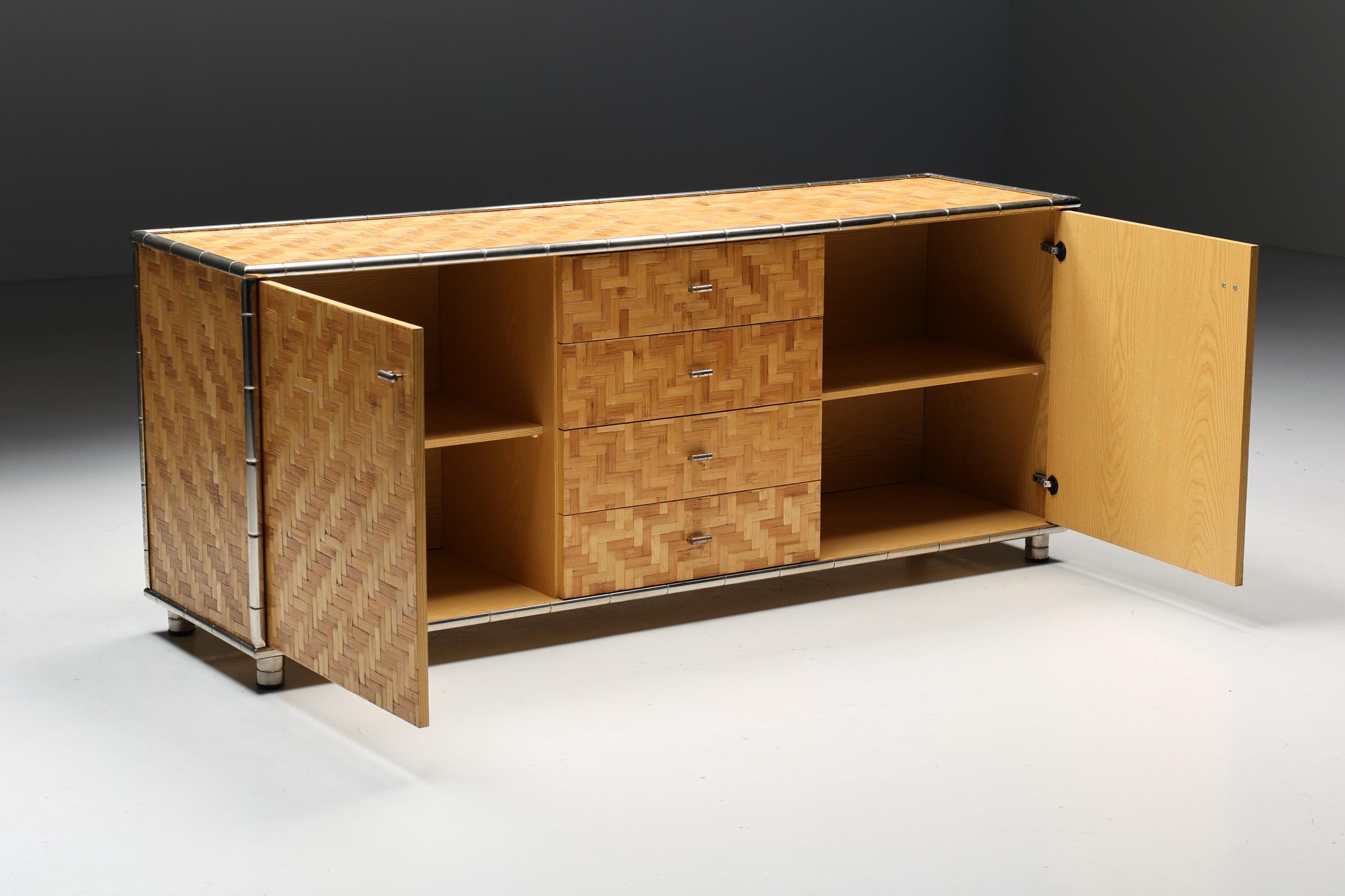Bamboo Sideboard by Vivai Del Sud, Italy, 1970s In Good Condition In Antwerp, BE
