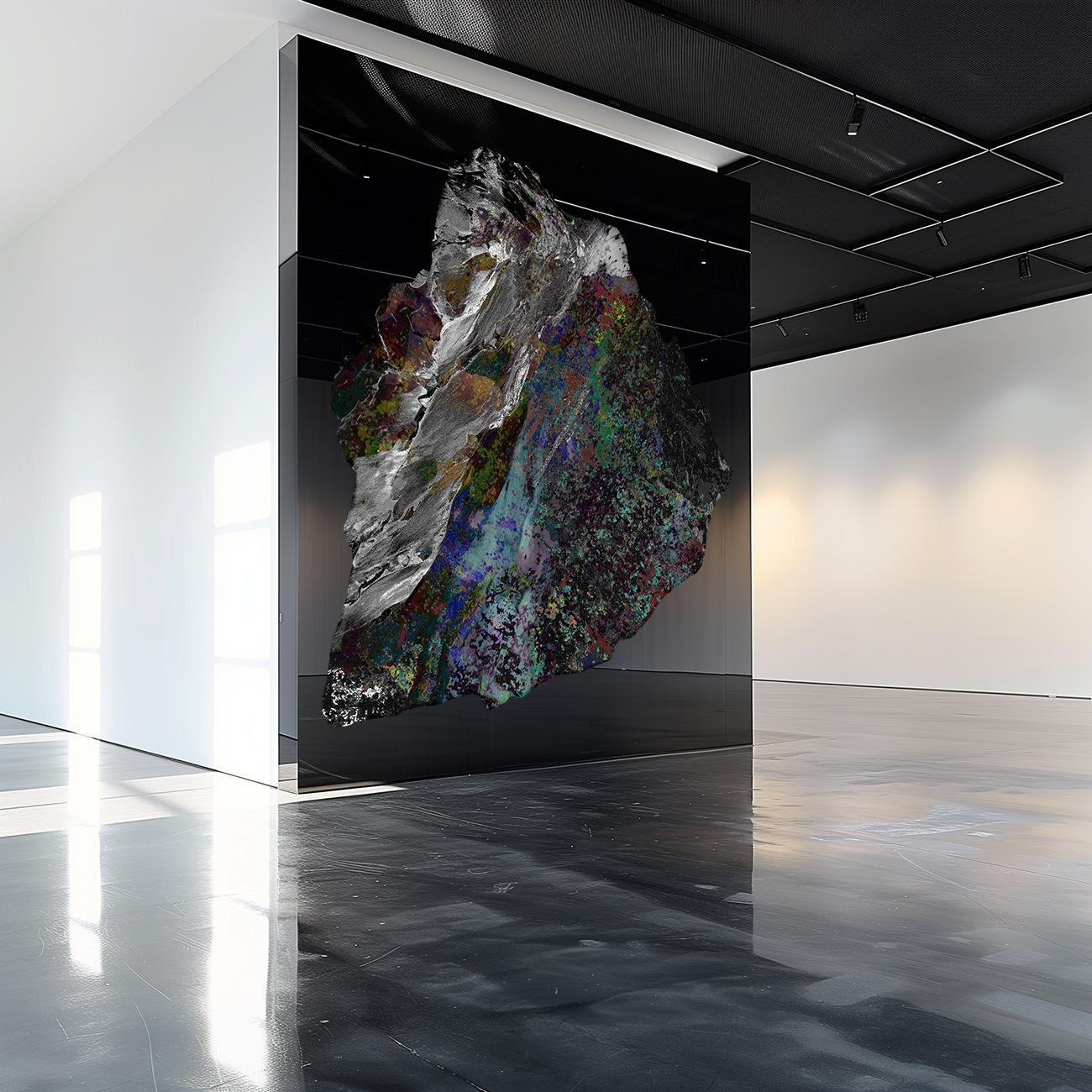 Postmoderne Tapis Celestial Object C-Y21 en soie de bambou par HENZEL STUDIO en vente