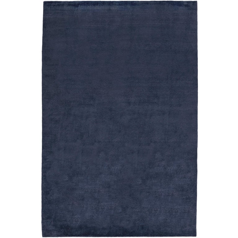 Bamboo Silk Lapis HandKnotted 10x8 Rug in Bamboo Silk by The Rug