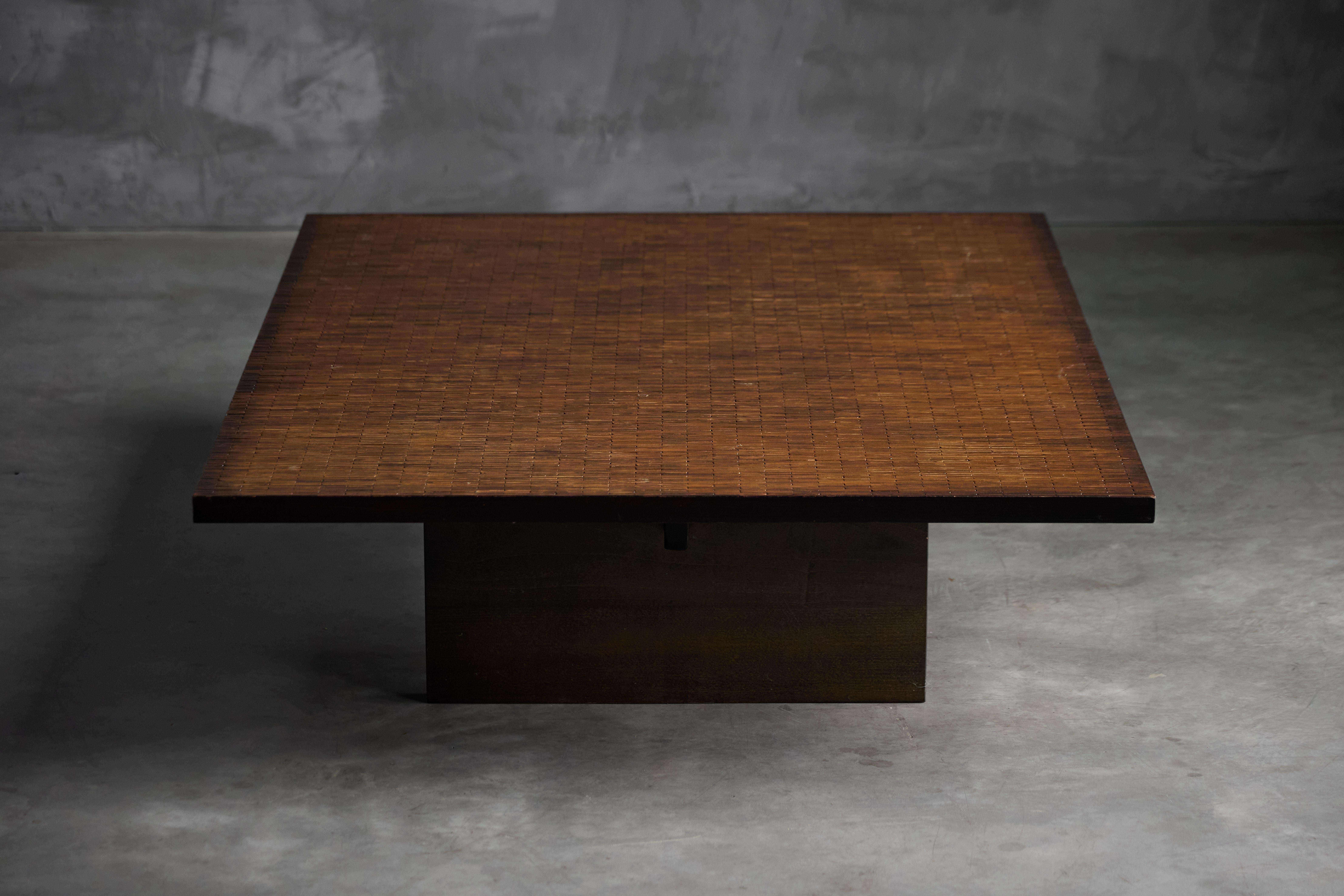 Table basse à plateau en bambou par Axel Vervoordt, Belgique, années 1980 en vente 4