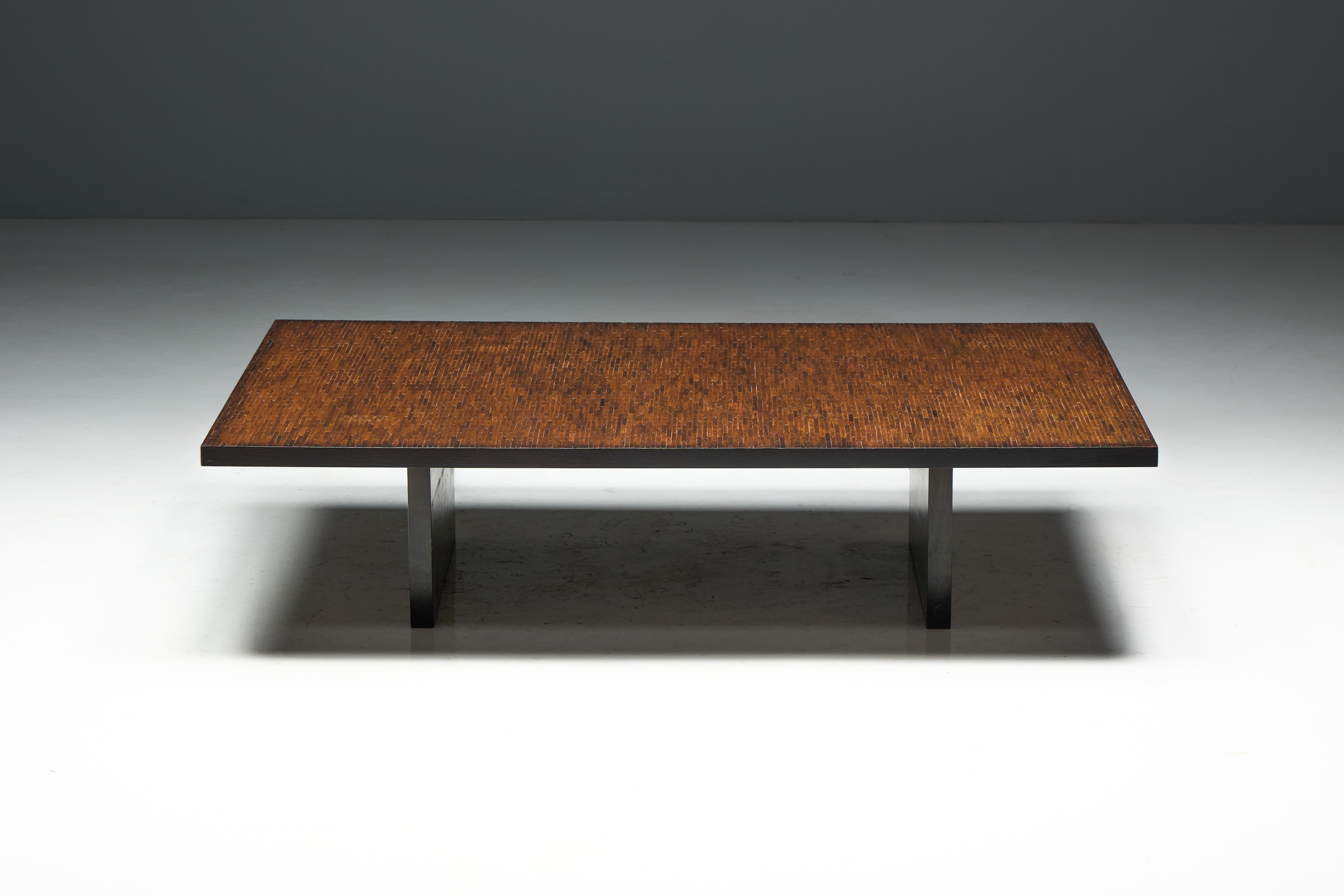 Table basse à plateau en bambou par Axel Vervoordt, Belgique, années 1980 en vente 6