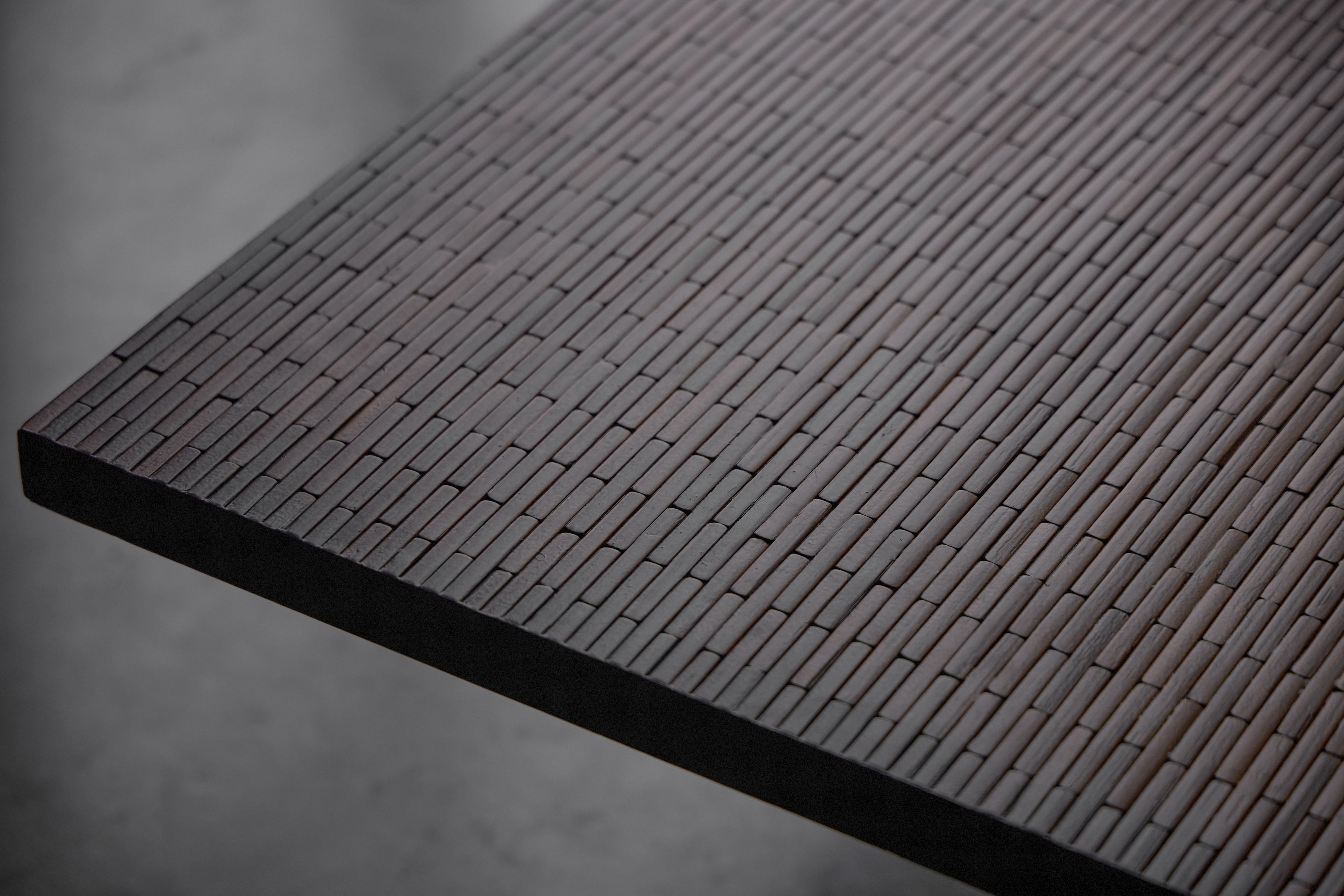Mid-Century Modern Table basse à plateau en bambou par Axel Vervoordt, Belgique, années 1980 en vente