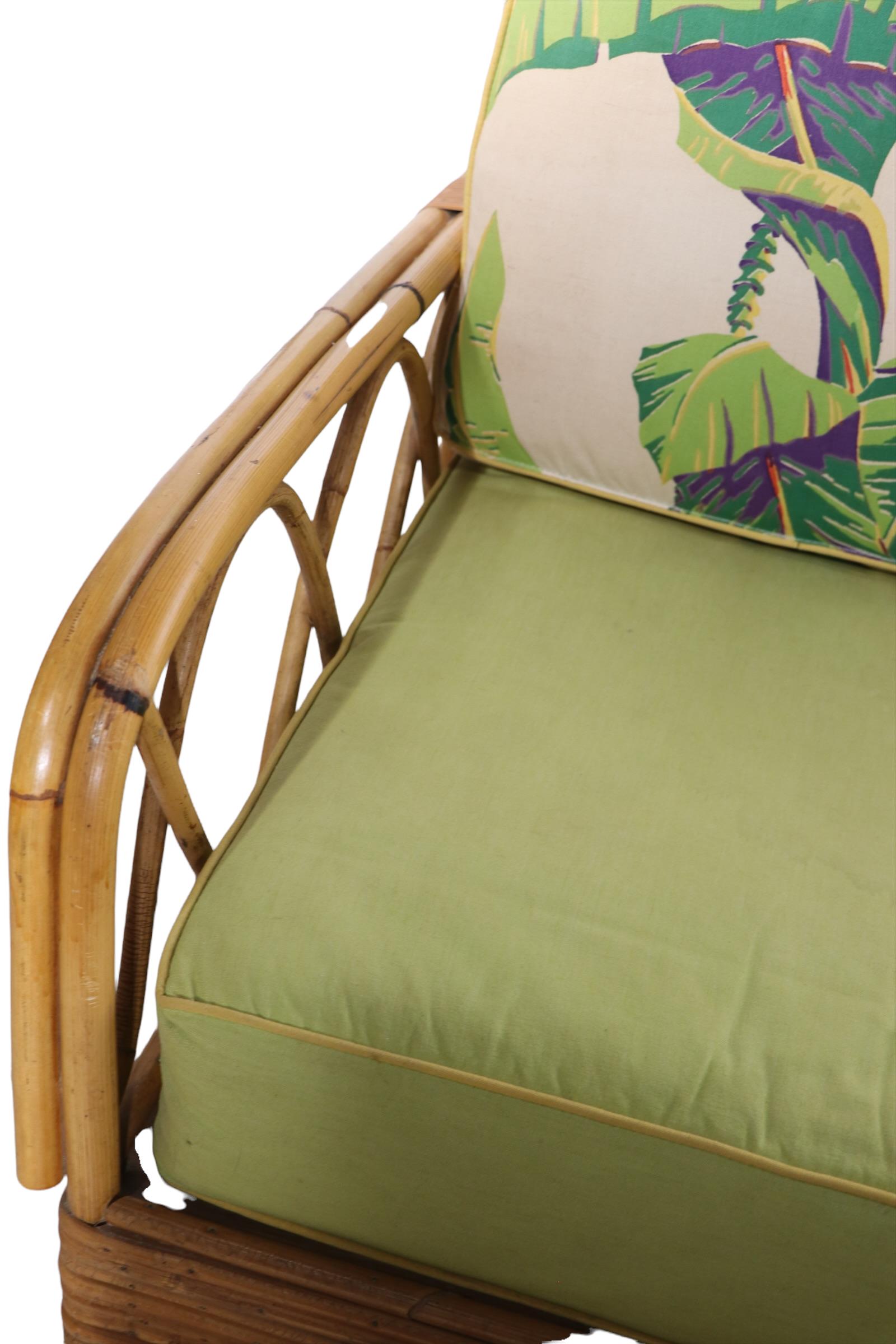 Mid-Century Modern Bamboo Sofa For Sale