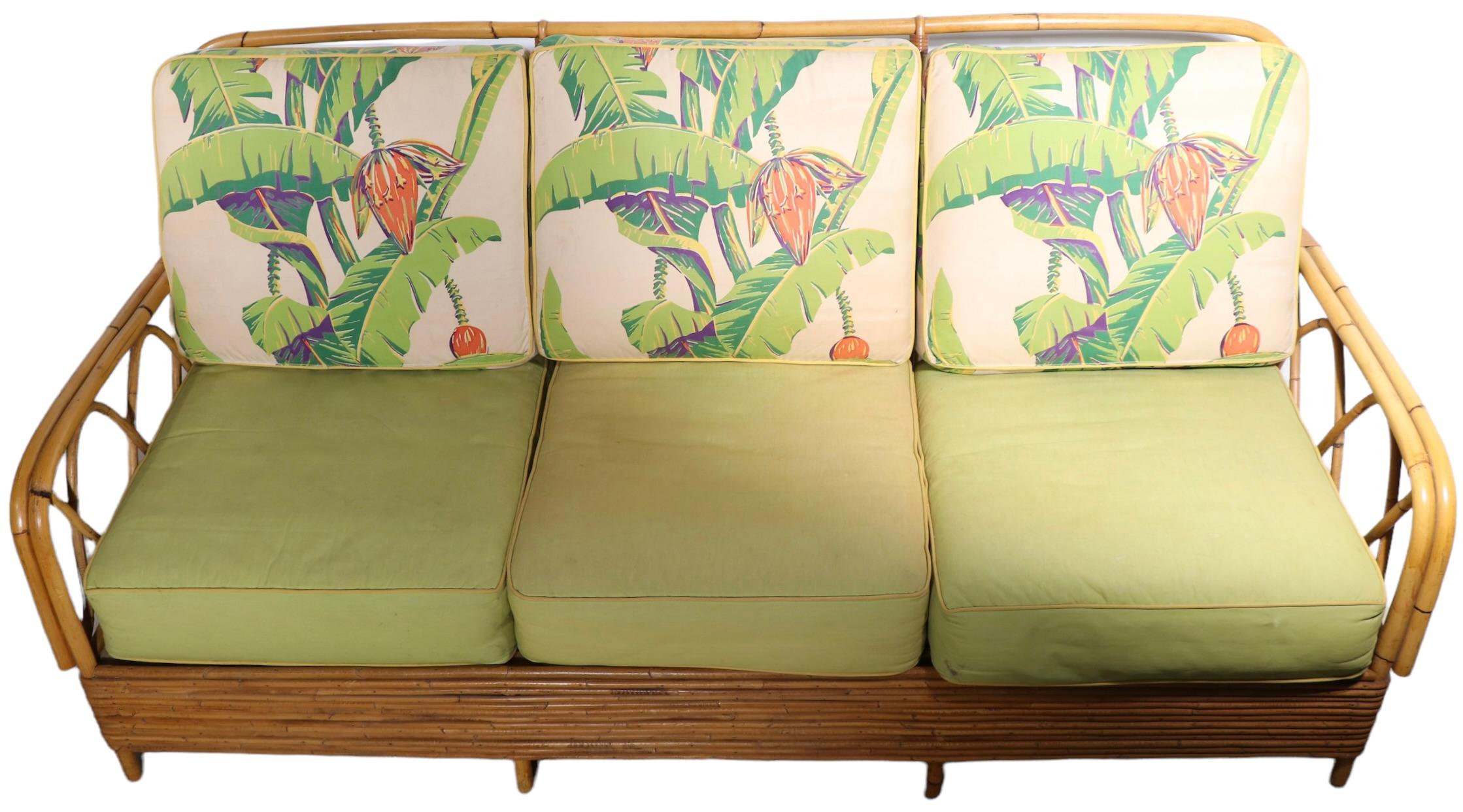 American Bamboo Sofa For Sale