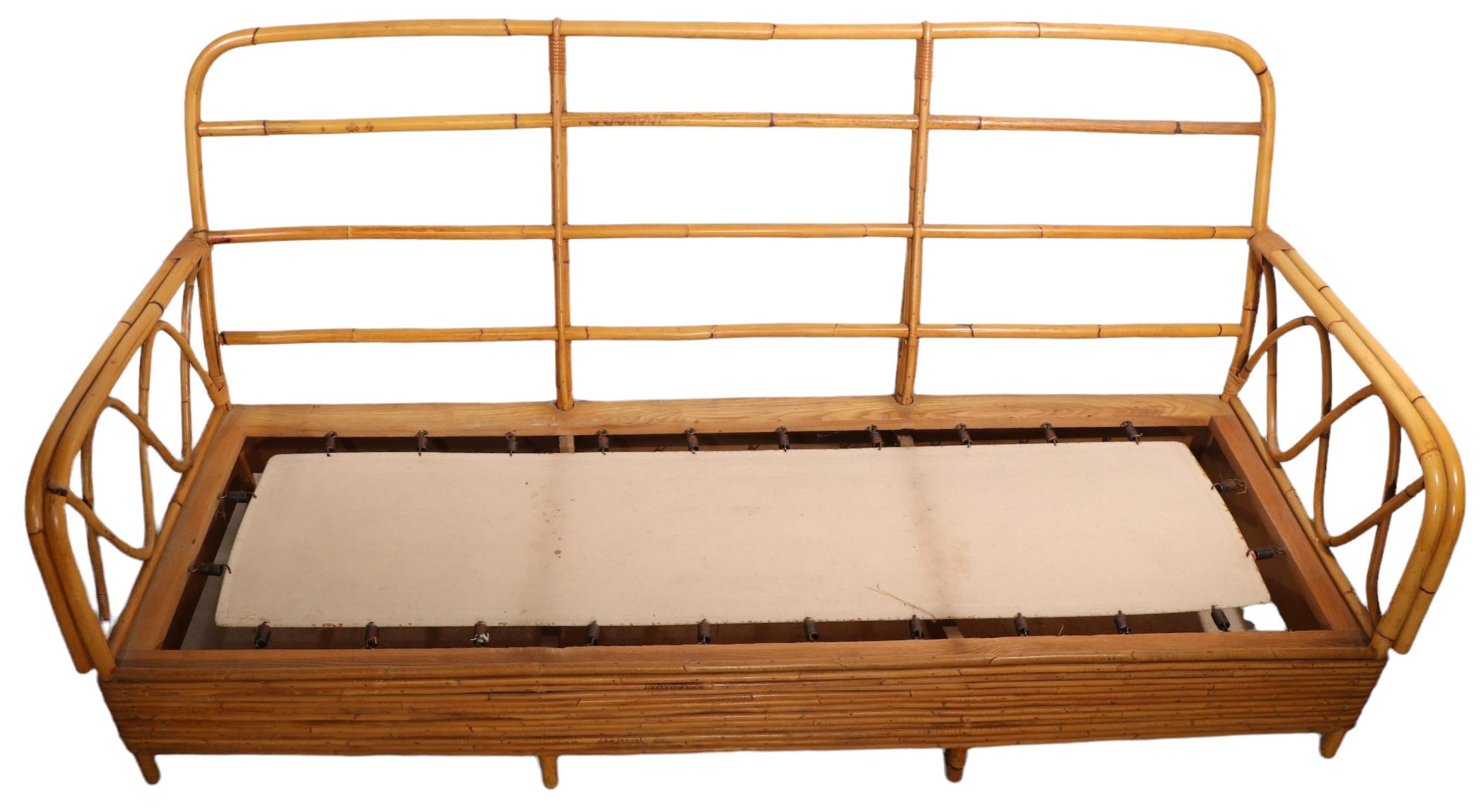 Bamboo Sofa In Good Condition For Sale In New York, NY