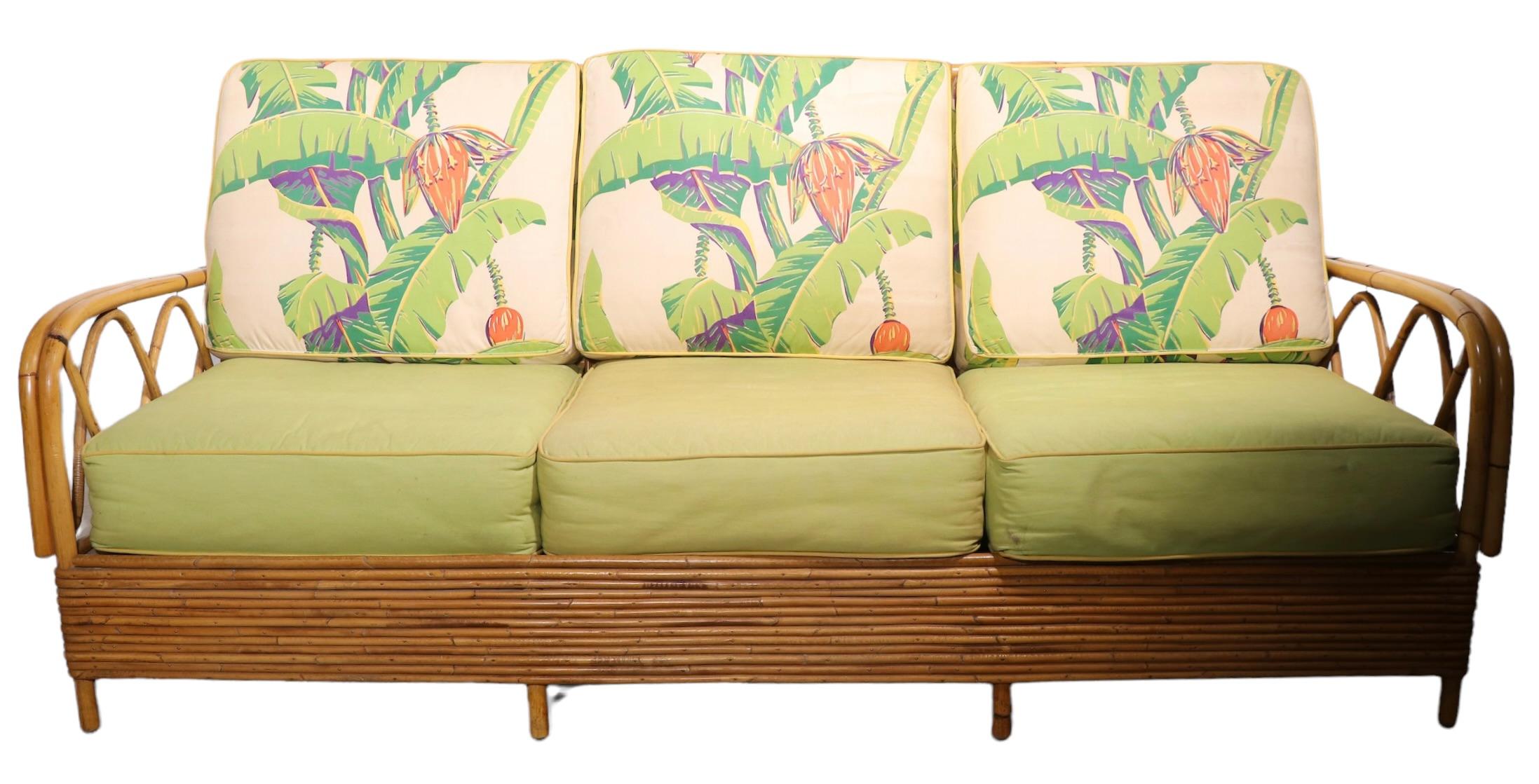 20th Century Bamboo Sofa For Sale