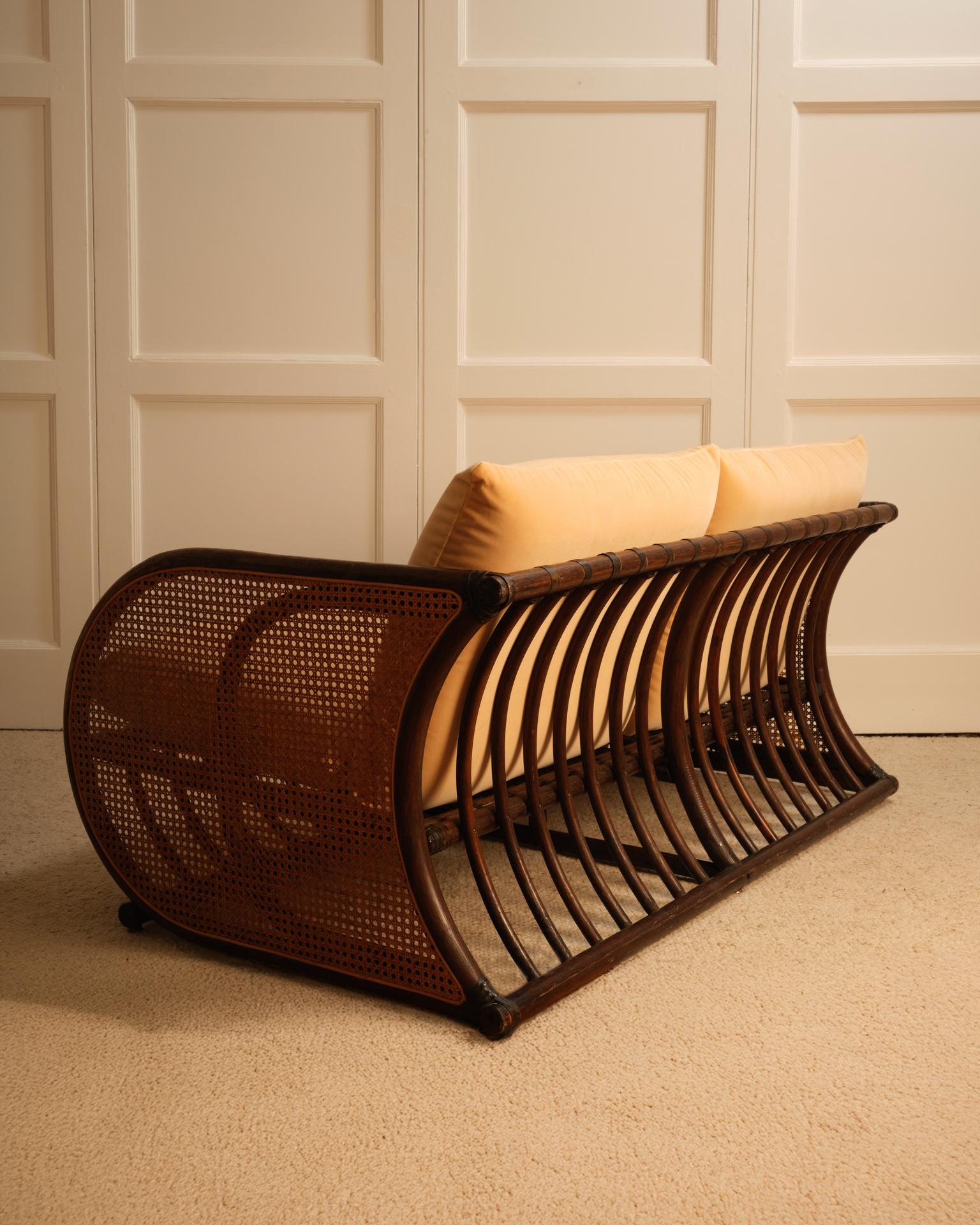 Canapé en bambou - Italie 1970 en vente 1
