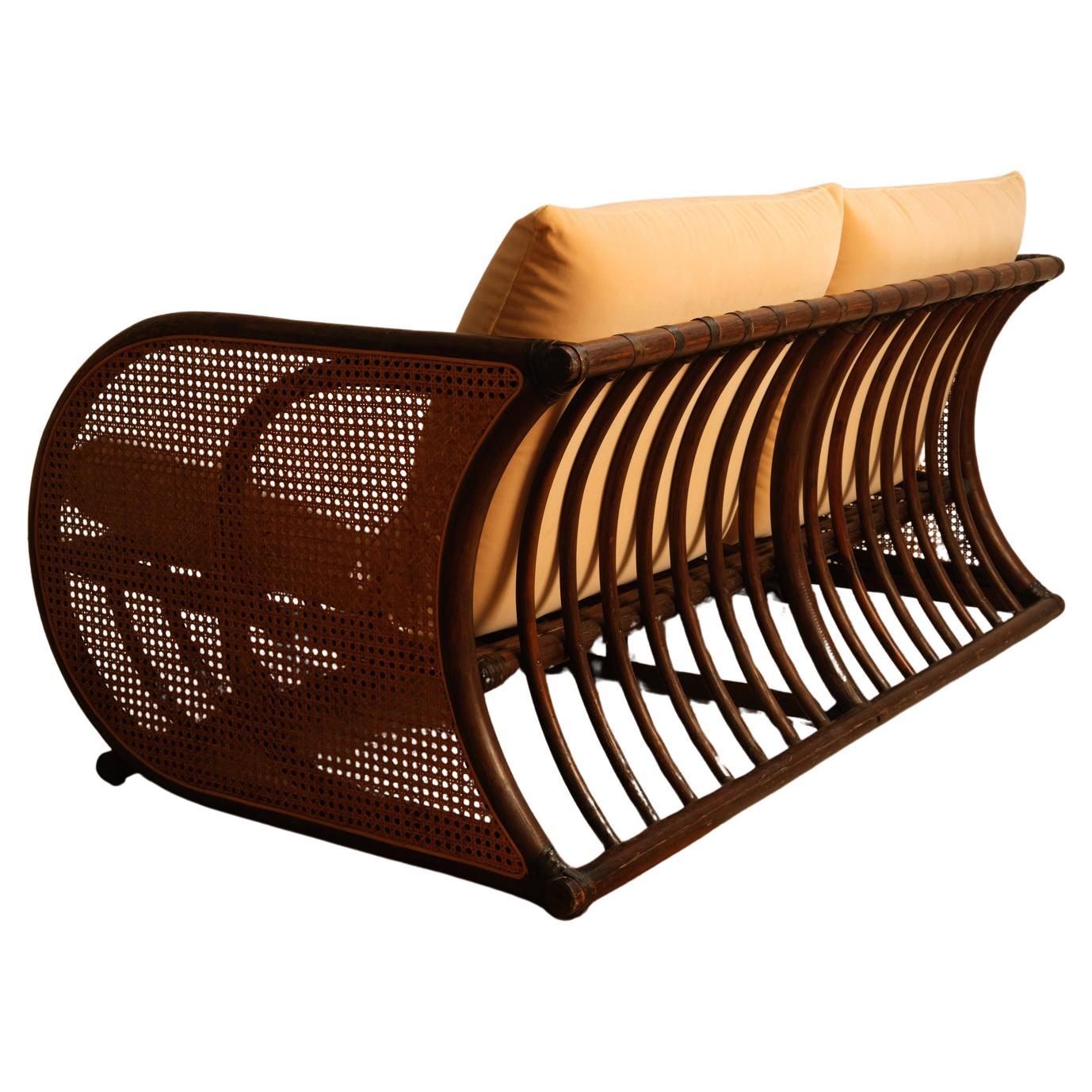 Canapé en bambou - Italie 1970 en vente