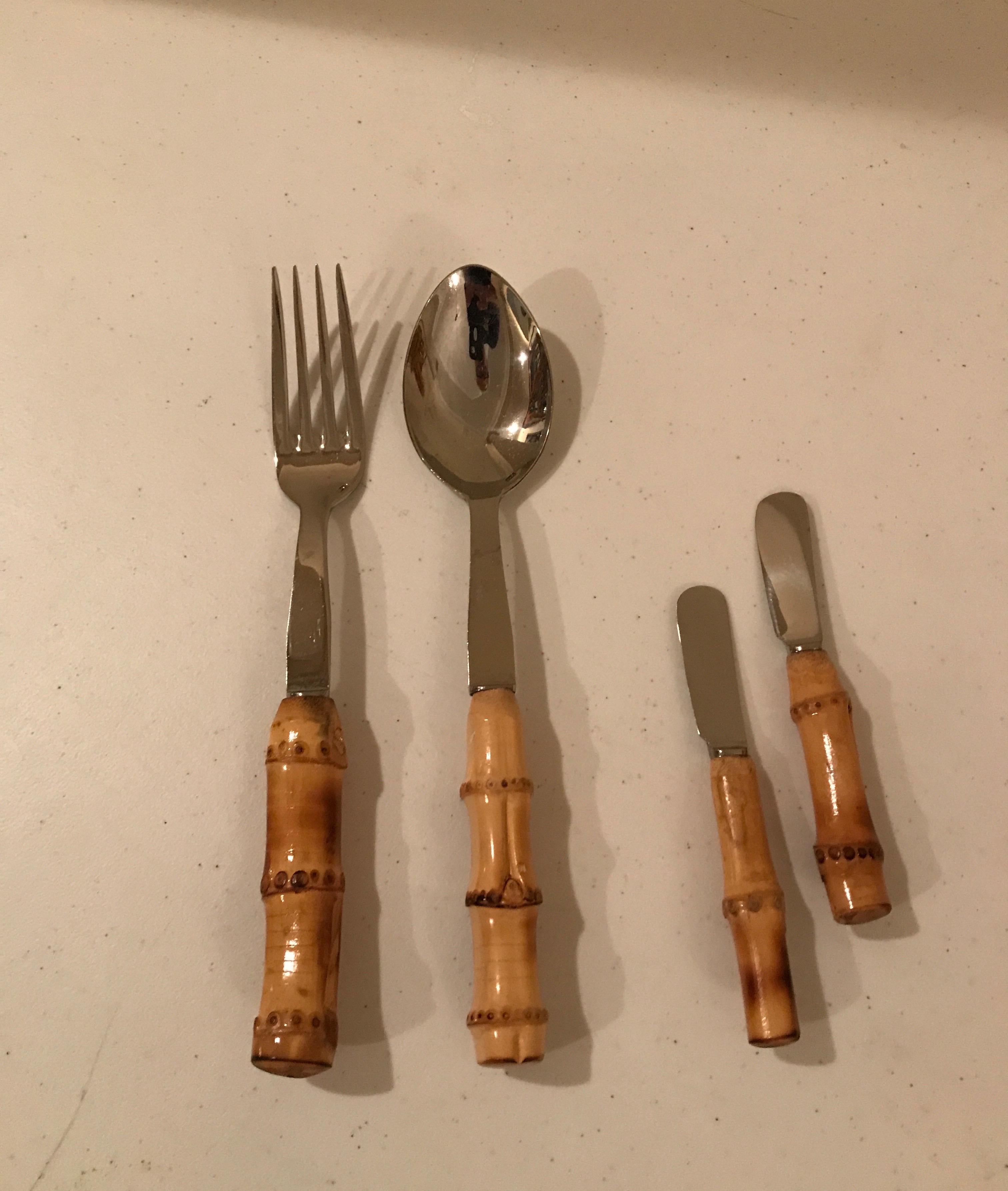 bamboo stainless flatware
